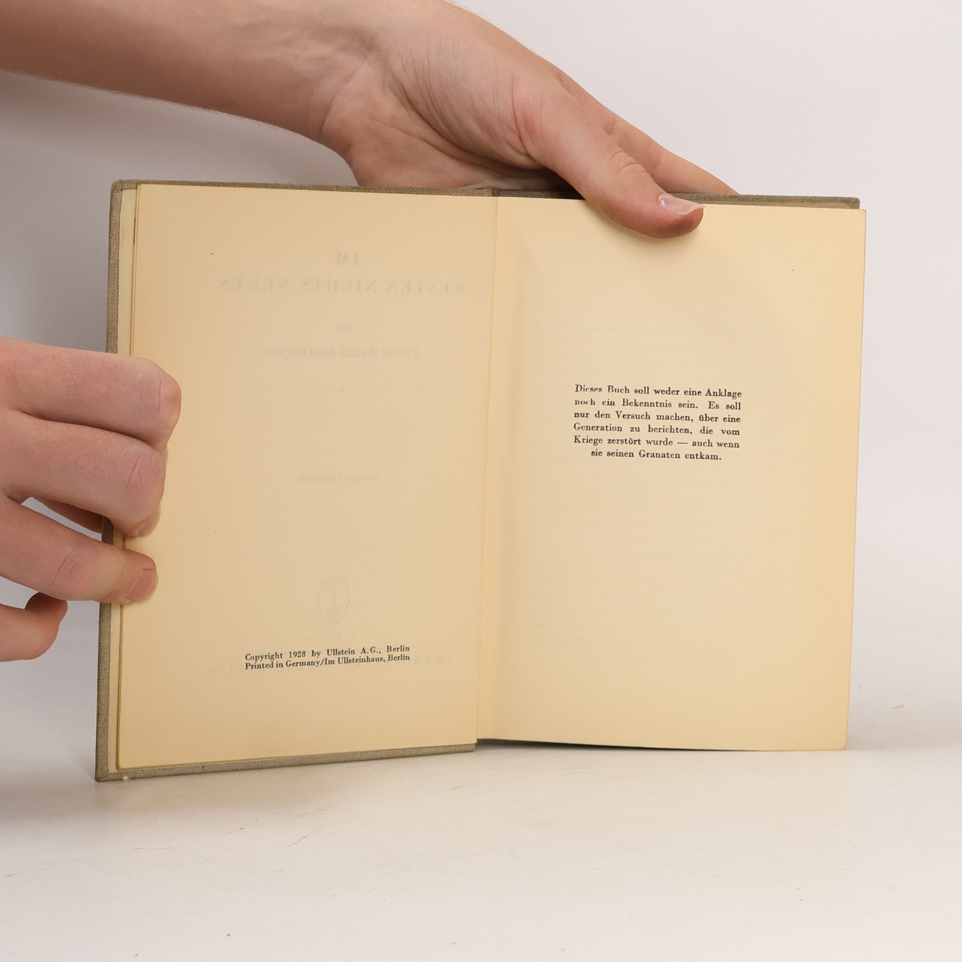 Erich Maria Remarque Im Western nichts neues