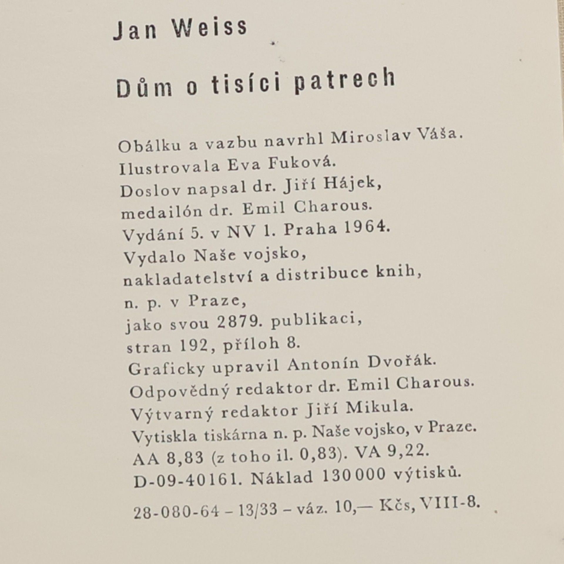 Jan Weiss Dům o tisíci patrech