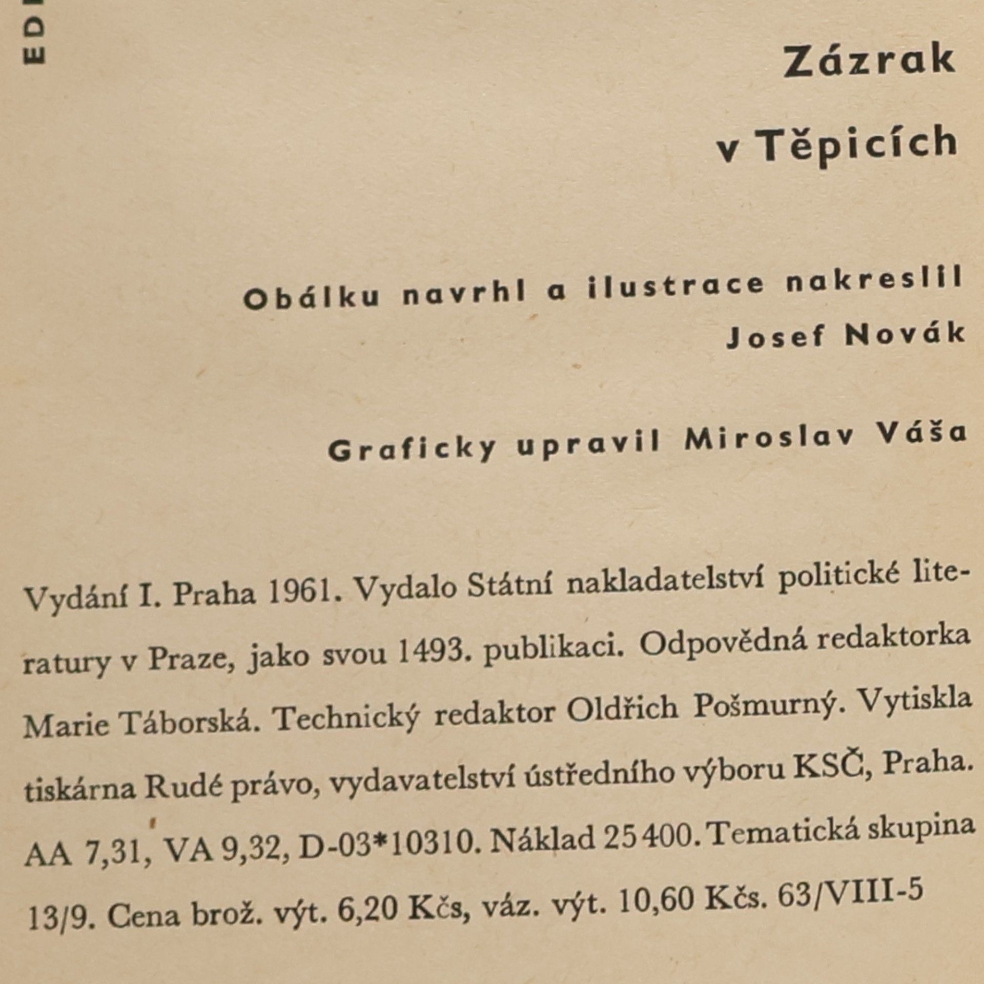 Achille Gregor Zázrak v Těpicích