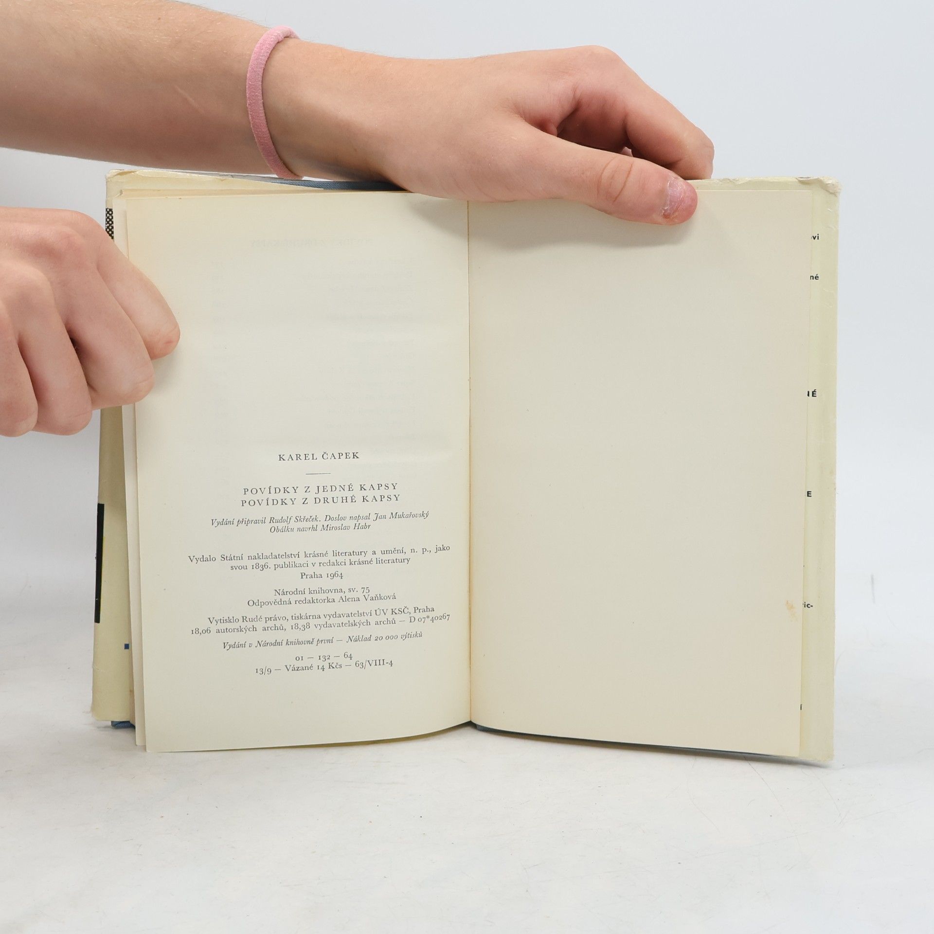 Karel Čapek Povídky z jedné kapsy. Povídky z druhé kapsy