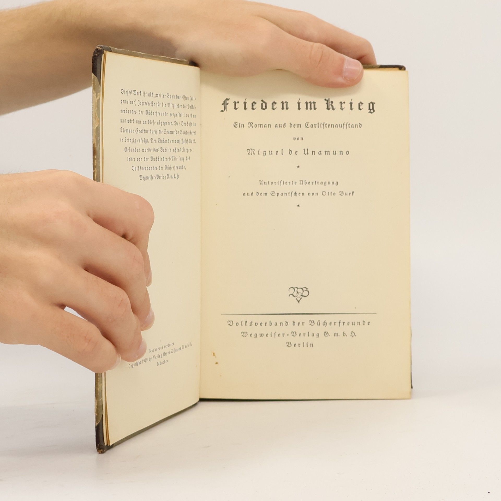 Miguel de Unamuno Frieden im Krieg