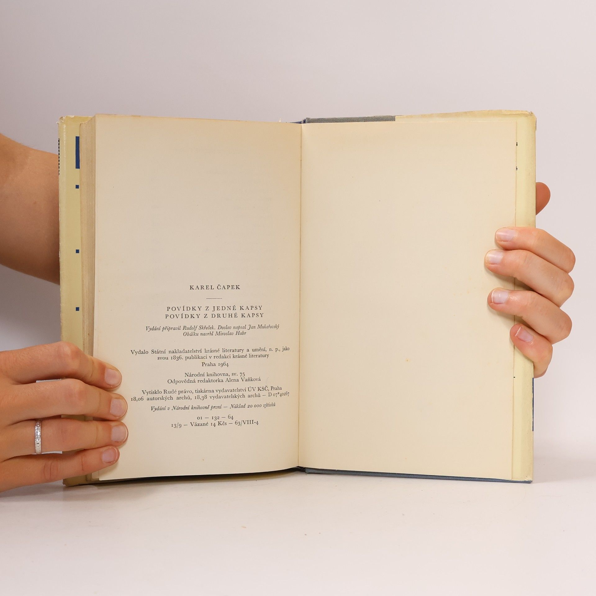 Karel Čapek Povídky z jedné kapsy. Povídky z druhé kapsy