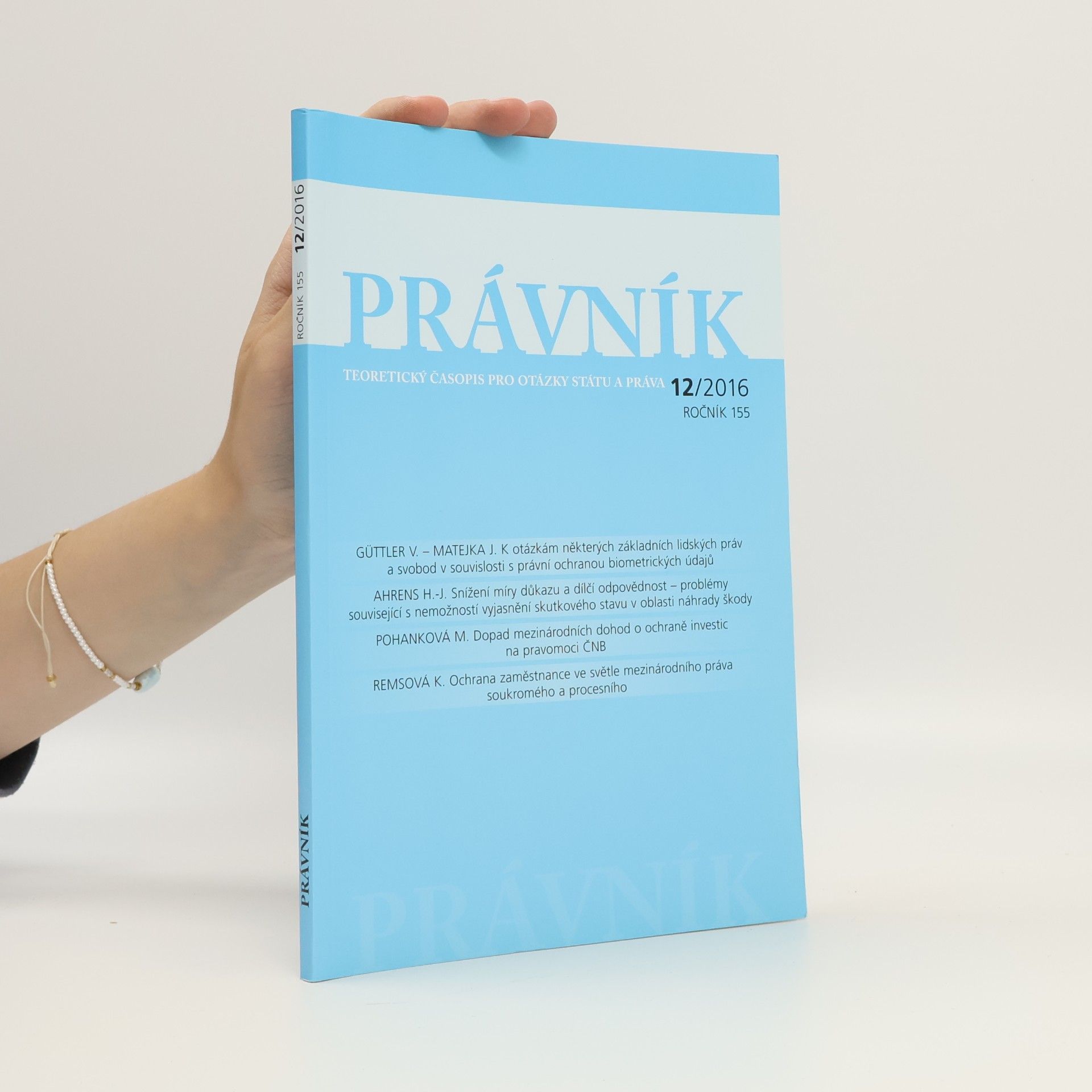 kolektiv Právník. Teoretický časopis pro otázky státu a práva 12/2016