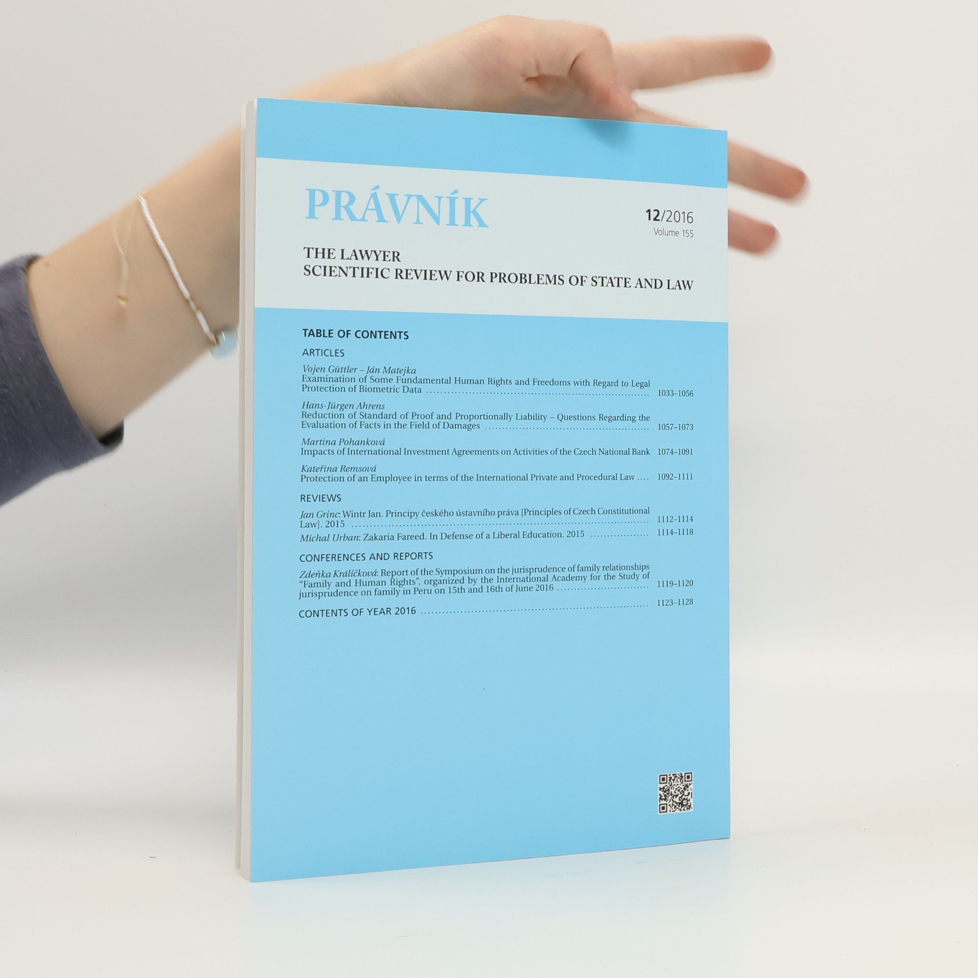 kolektiv Právník. Teoretický časopis pro otázky státu a práva 12/2016