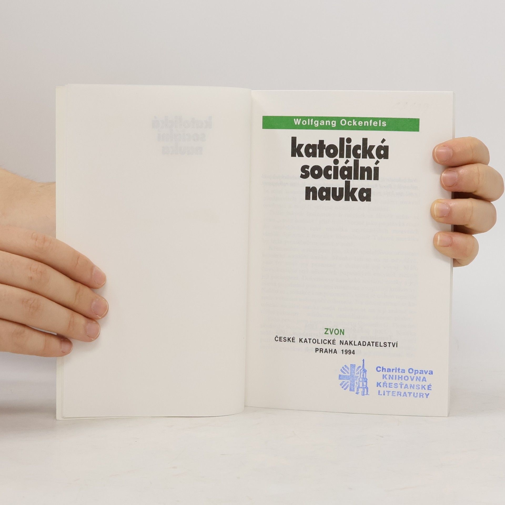Wolfgang Ockenfels Katolická sociálni nauka