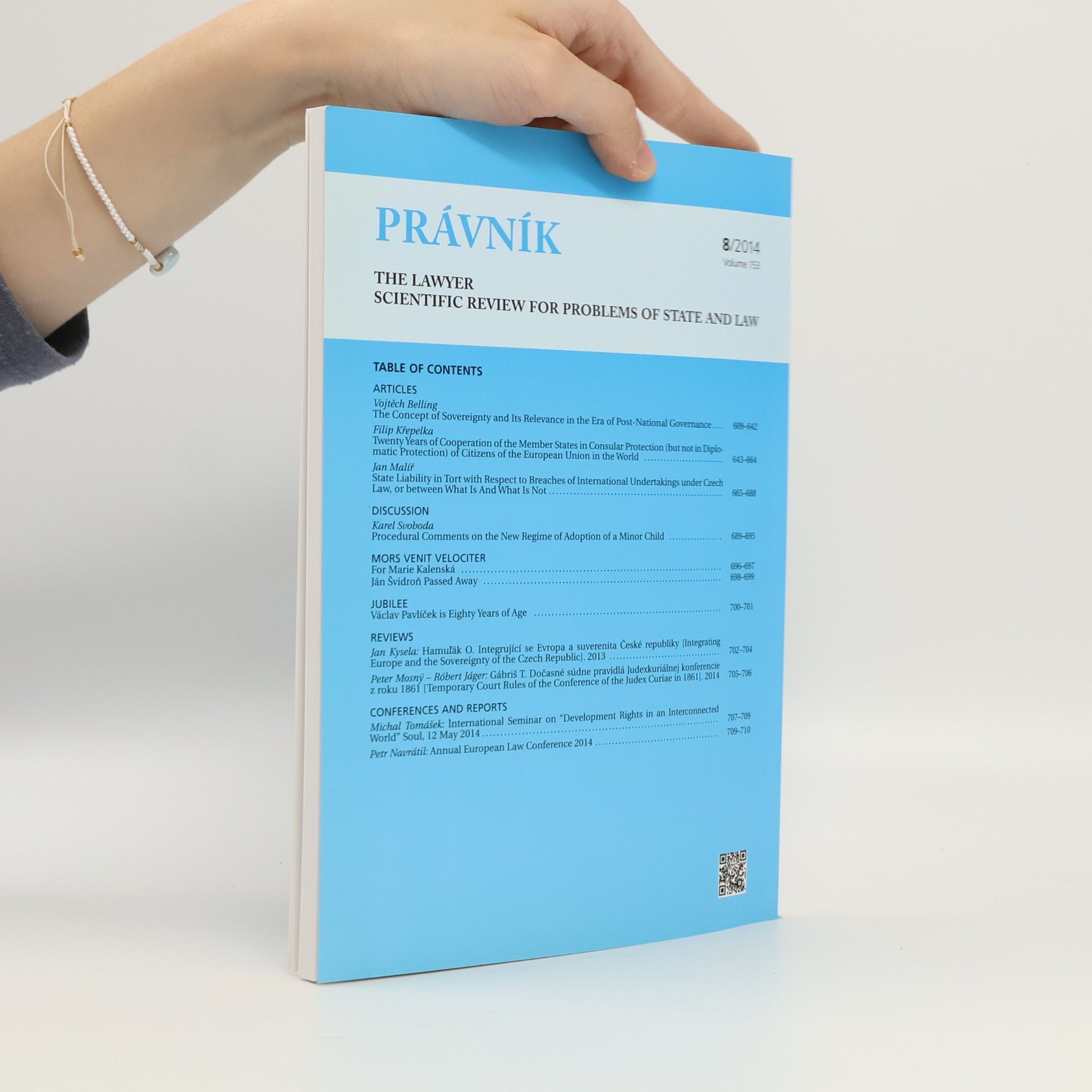 kolektiv Právník. Teoretický časopis pro otázky státu a práva 8/2014