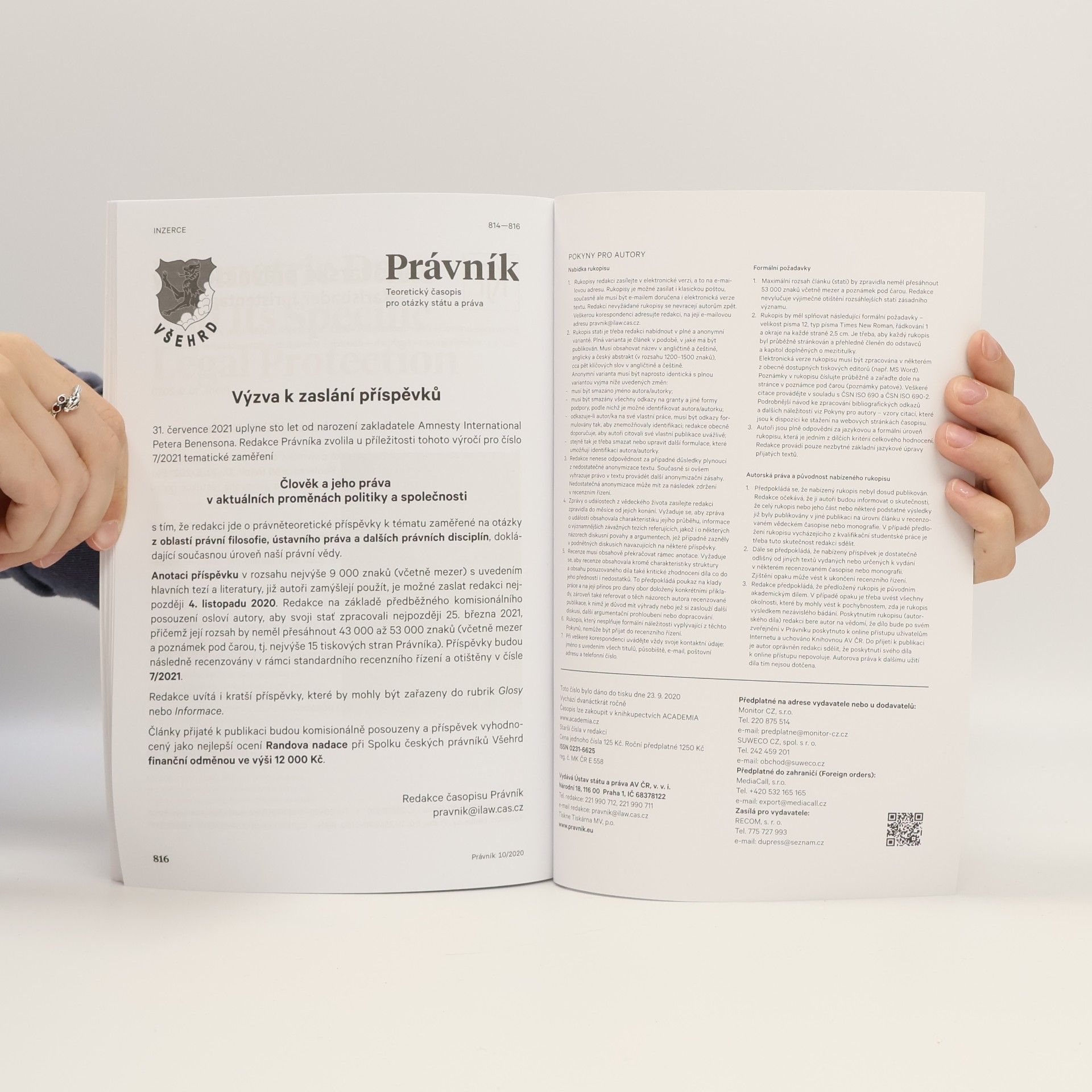 Various authors Právník 159 10/2020