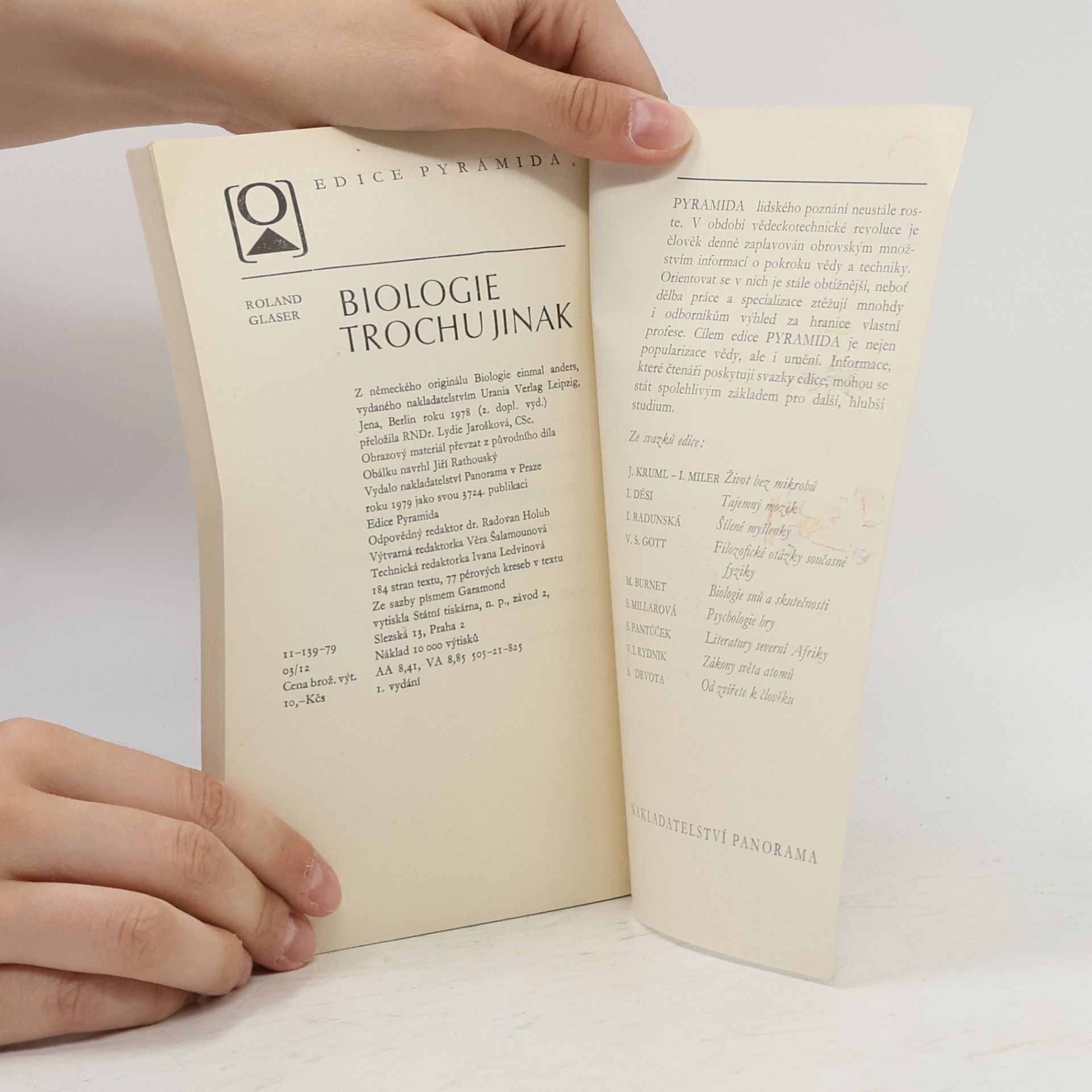 Roland Glaser Biologie trochu jinak