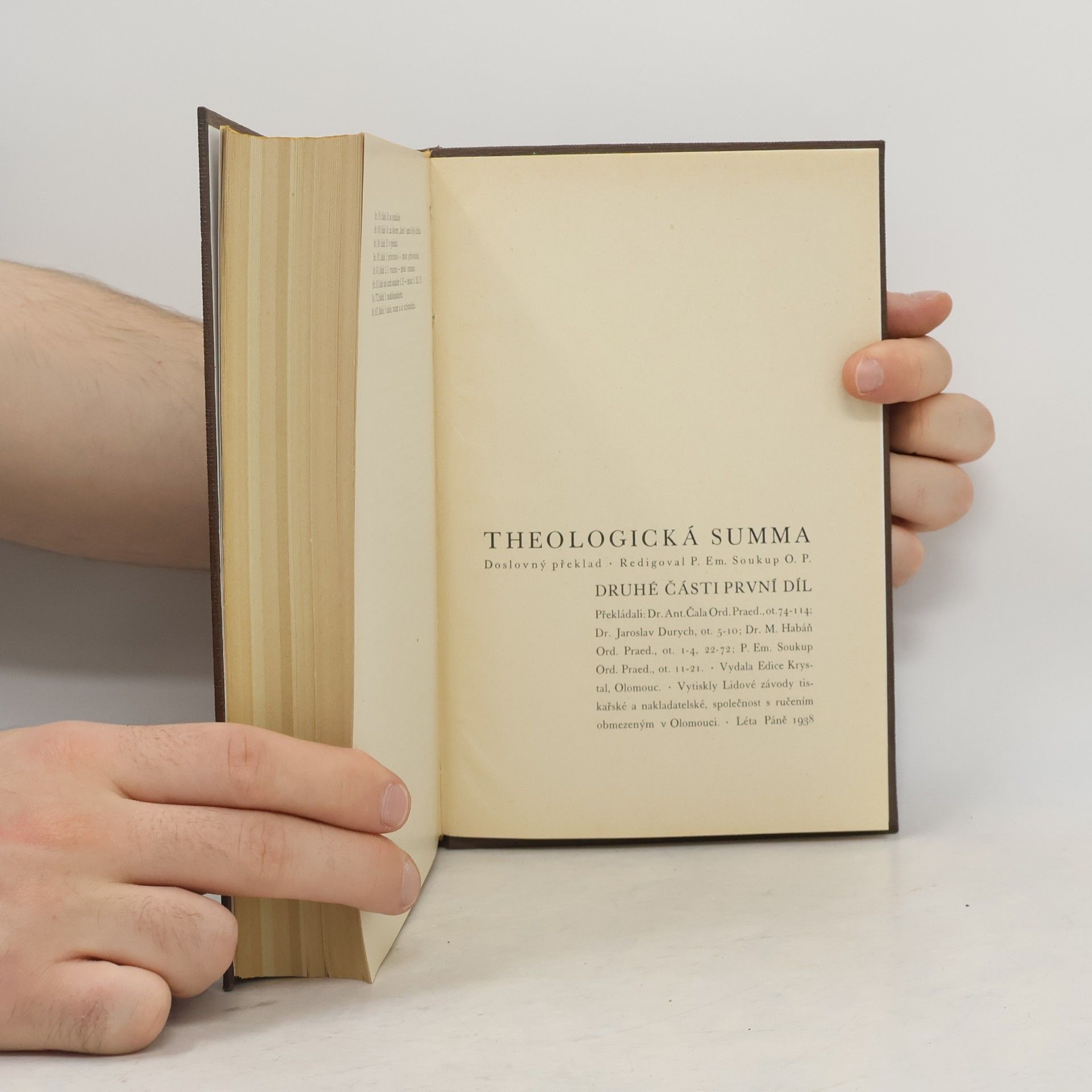 sv. Tomáš Akvinský Theologická summa II. Theologické summy Svatého Tomáše Akvinského