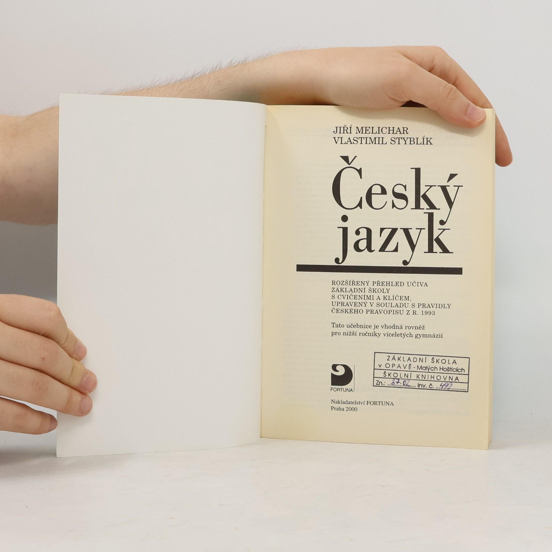 Vlastimil Styblík Český jazyk: Přehled učiva základní školy