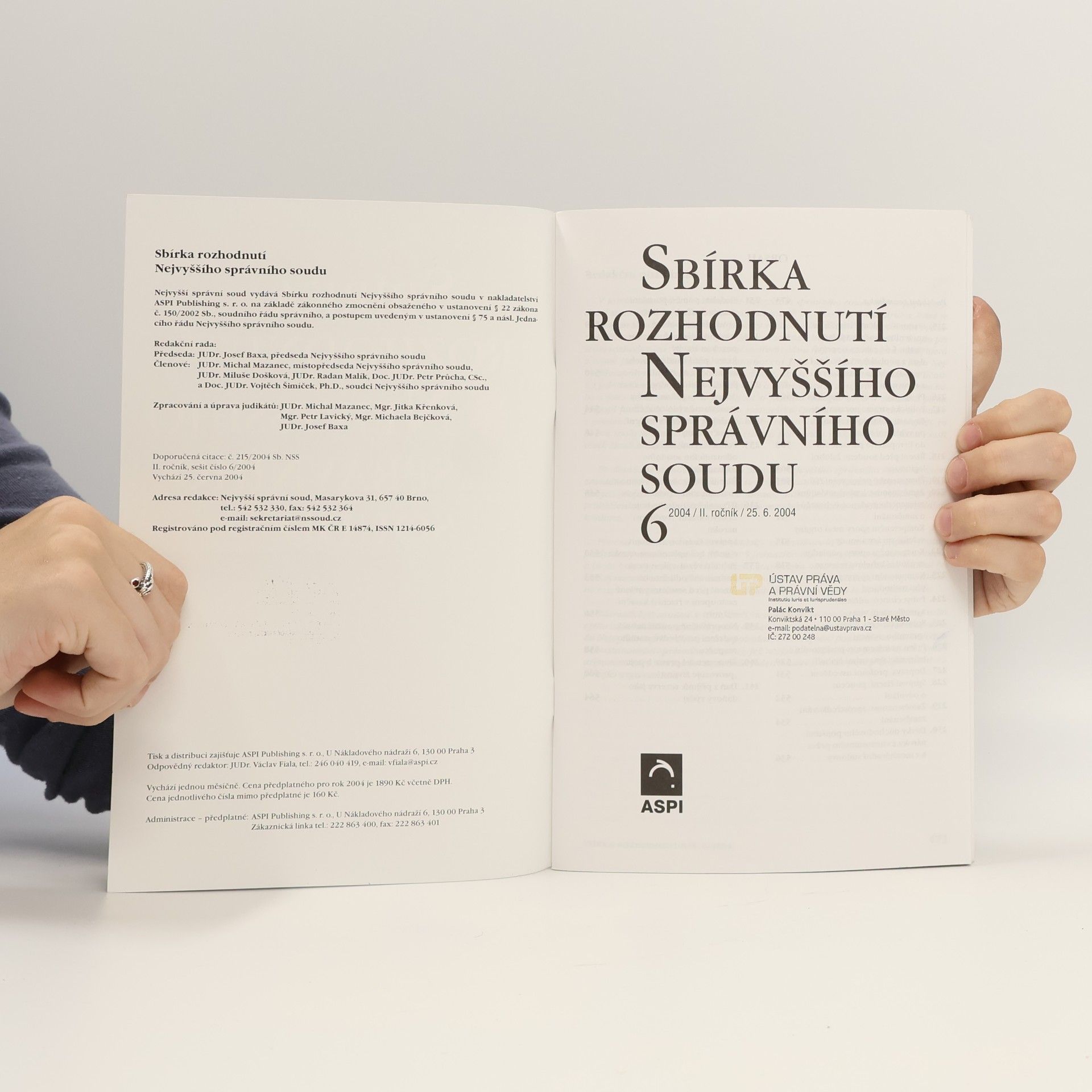 Kolektiv autorů Sbírka rozhodnuti Nejvyššího soudu 6/2004
