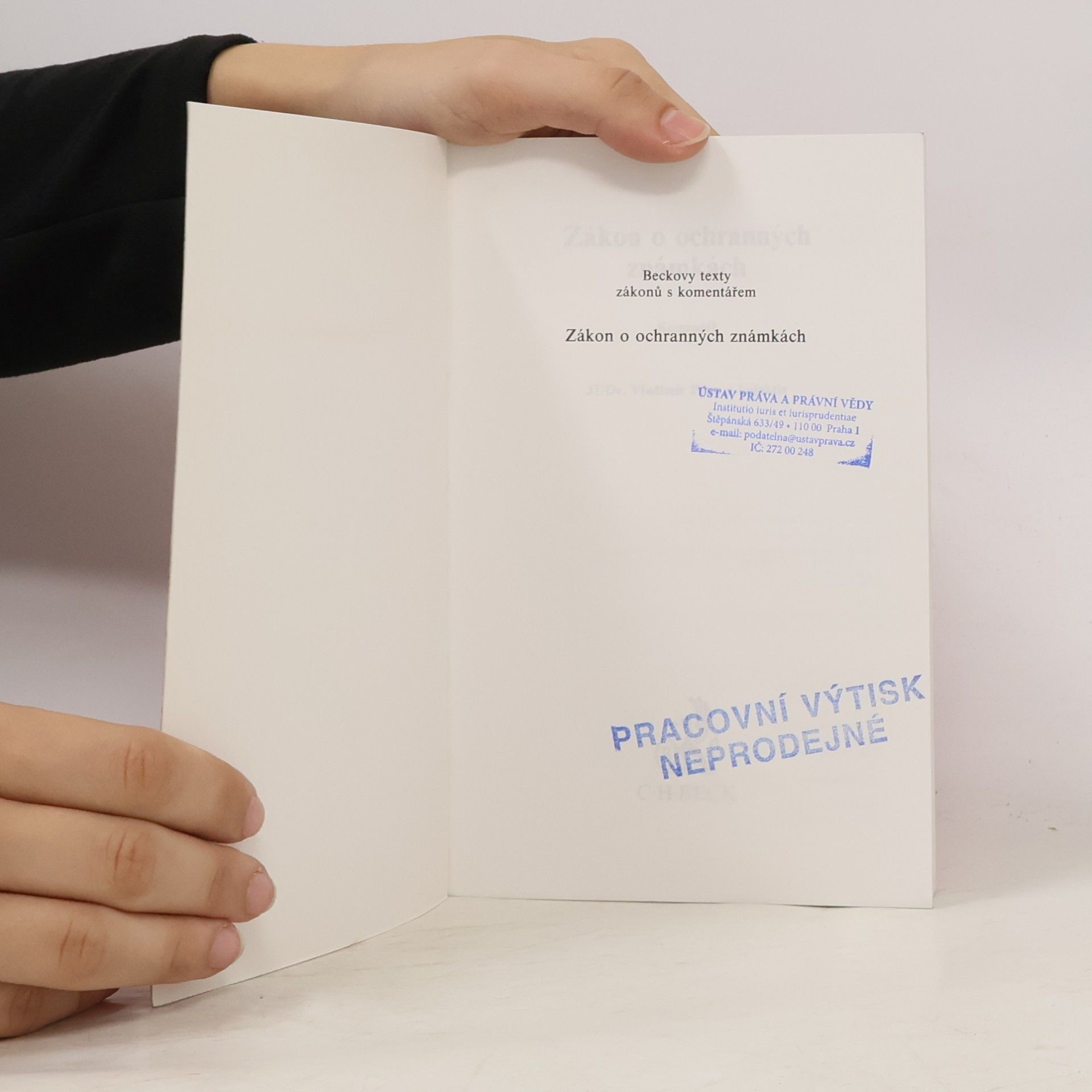 Vladimír Pítra Beckovy texty zákonů: Zákon o ochranných známkách