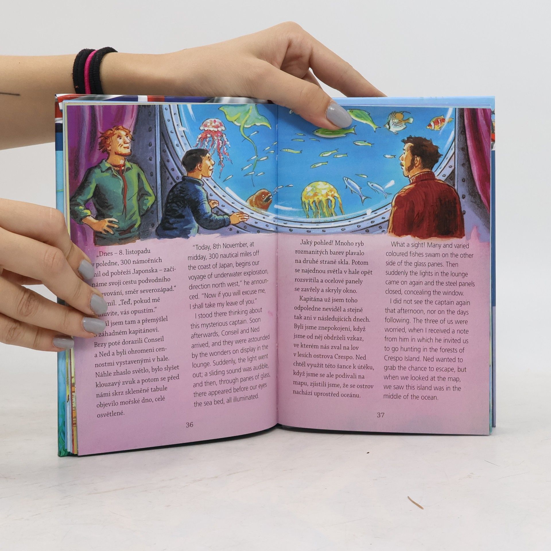 Jules Verne Dvacet tisíc mil pod mořem - Dvojjazyčné čtení Č-A