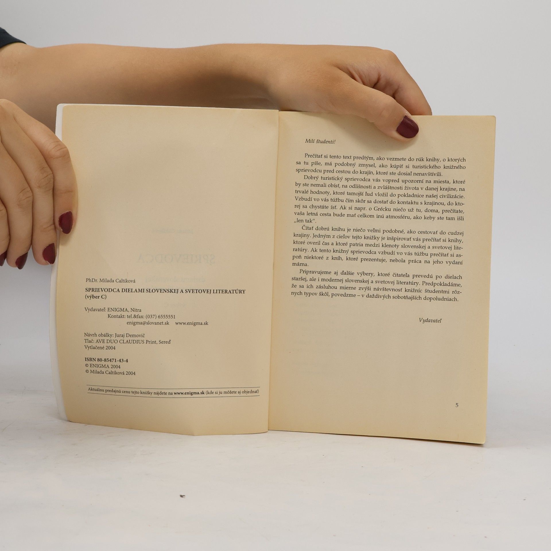 Milada Caltíková Sprievodca dielami slovenskej a svetovej literatúry (C)