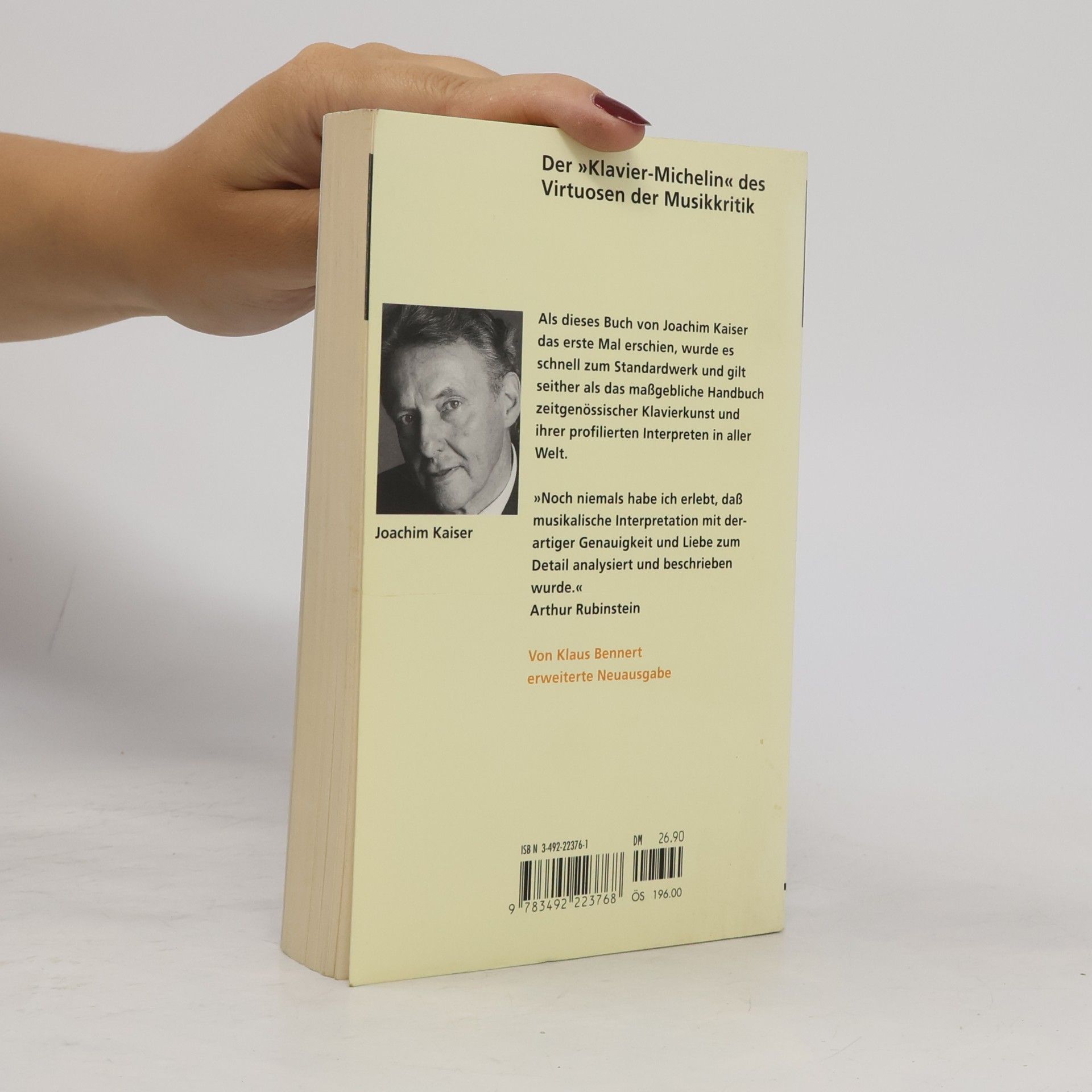 Joachim Kaiser Grosse Pianisten in unserer Zeit