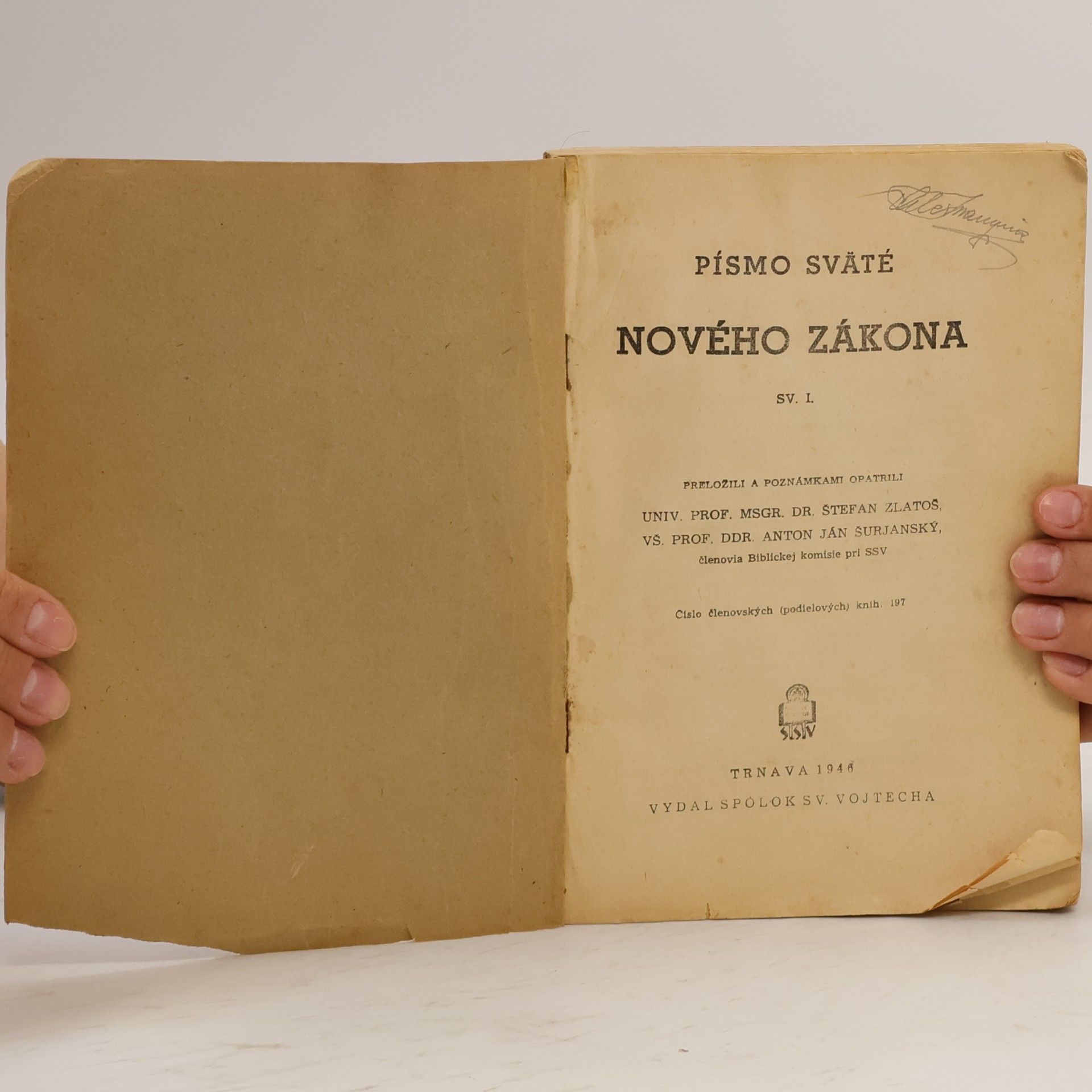 Various authors Písmo sväté Nového zákona. Sväzok I.