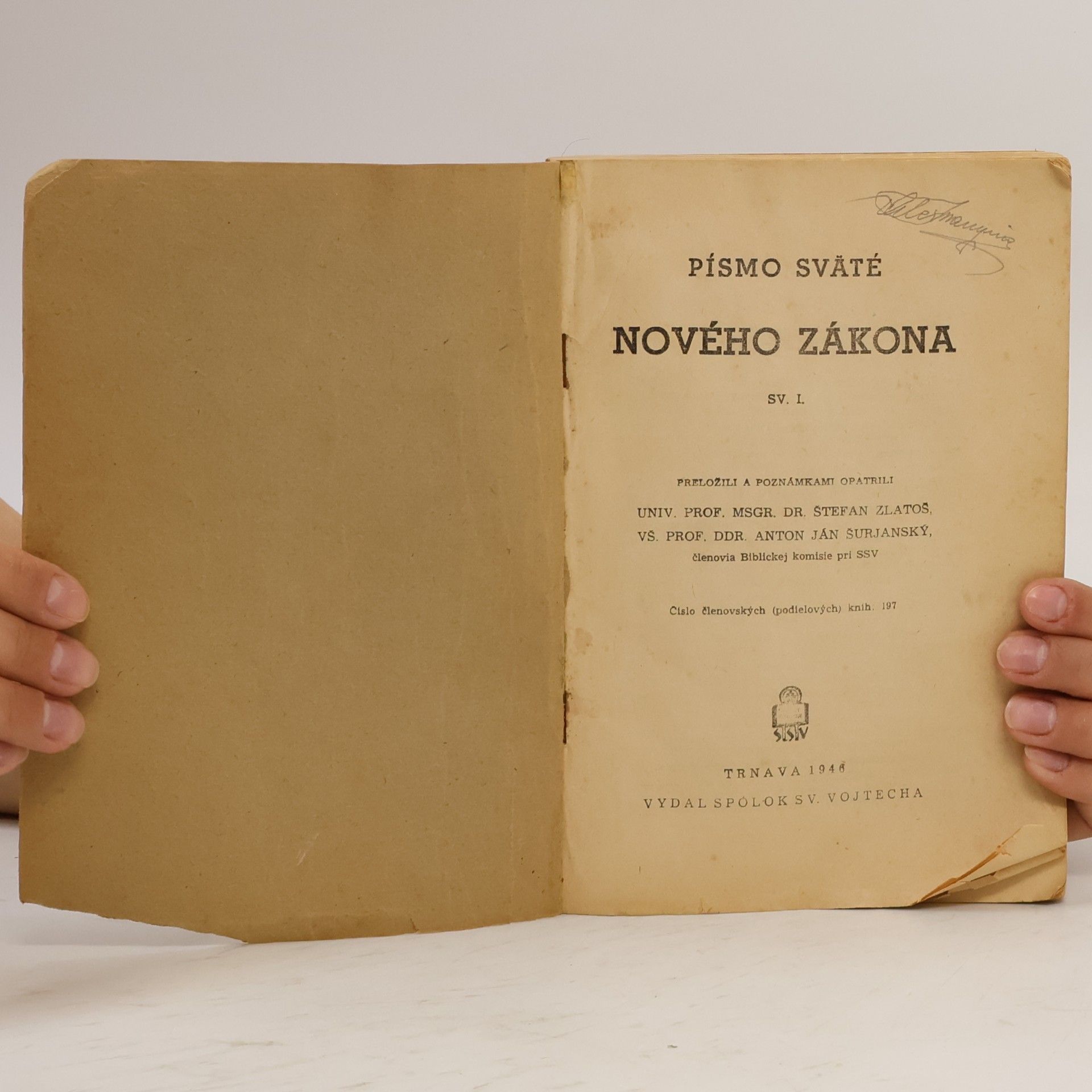 Various authors Písmo sväté Nového zákona. Sväzok I.