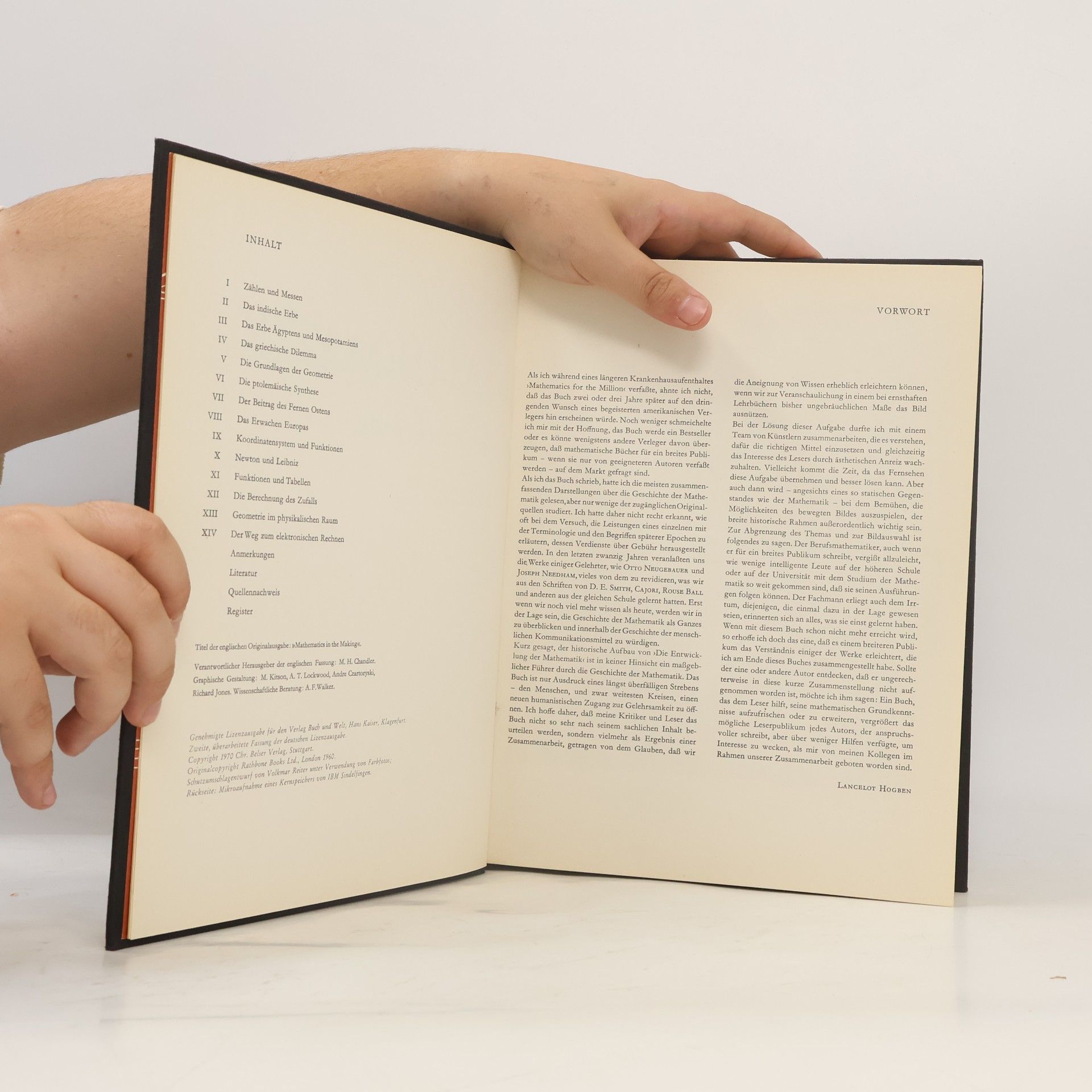 Lancelot Hogben Die Welt der Mathematik. Zahlen formen ein Weltbild
