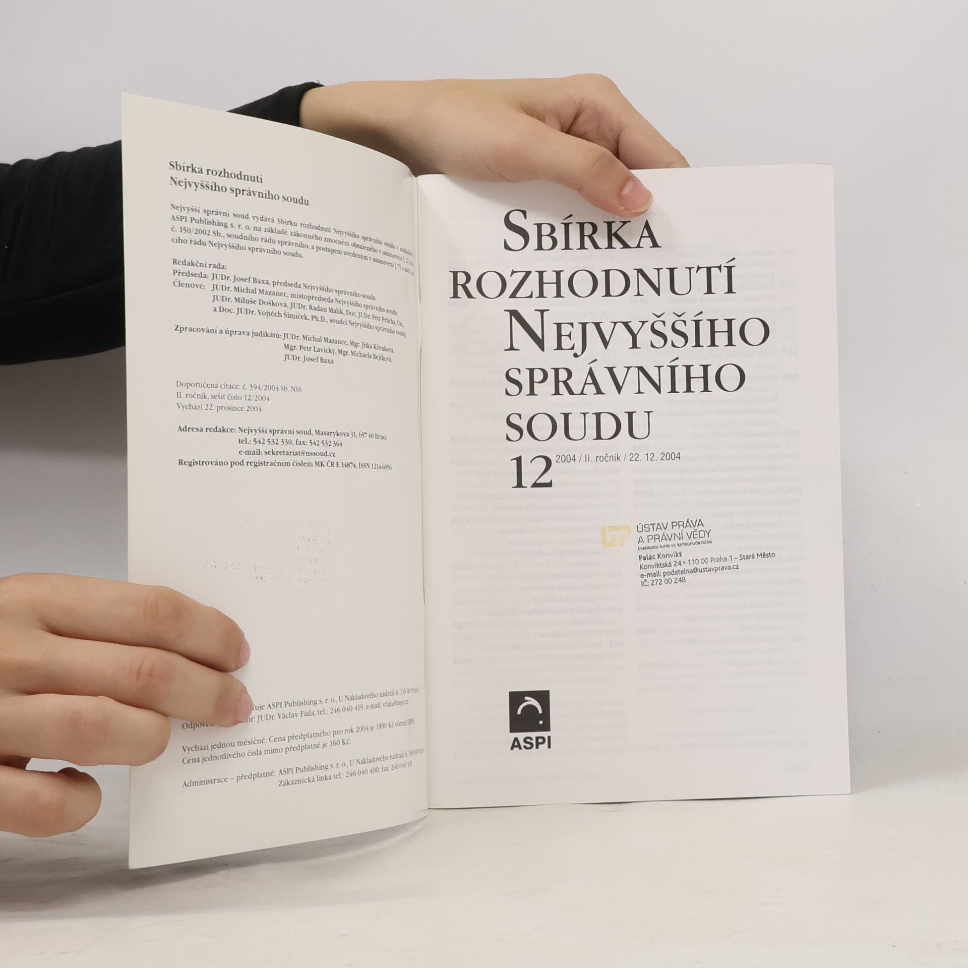 Kolektiv autorů Sbírka rozhodnuti Nejvyššího správního soudu 12/2004