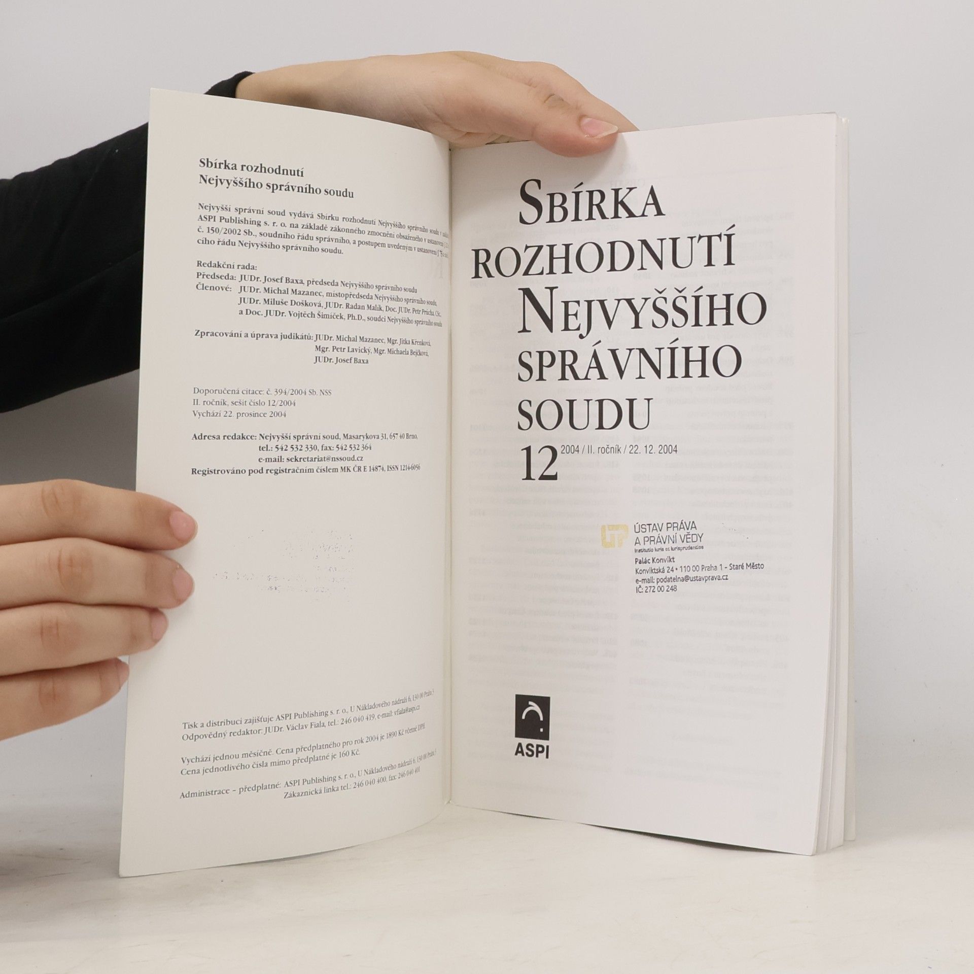 Kolektiv autorů Sbírka rozhodnuti Nejvyššího správního soudu 12/2004