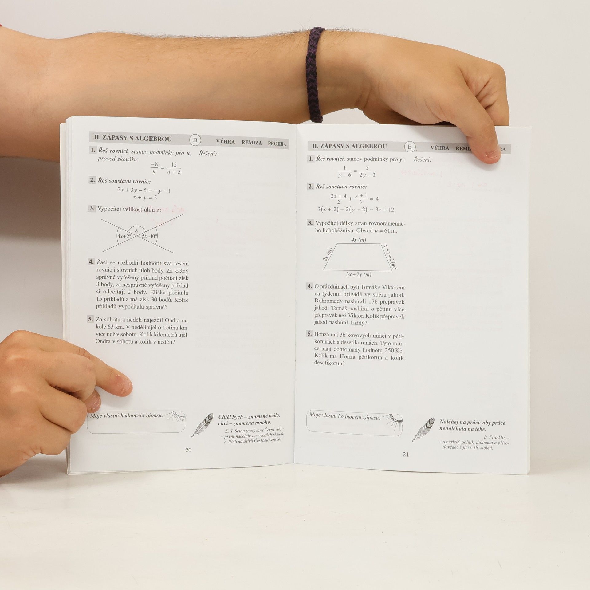 Zdena Rosecká Rovnice,slovní úlohy - Matematika 9.roč. pracovní sešit