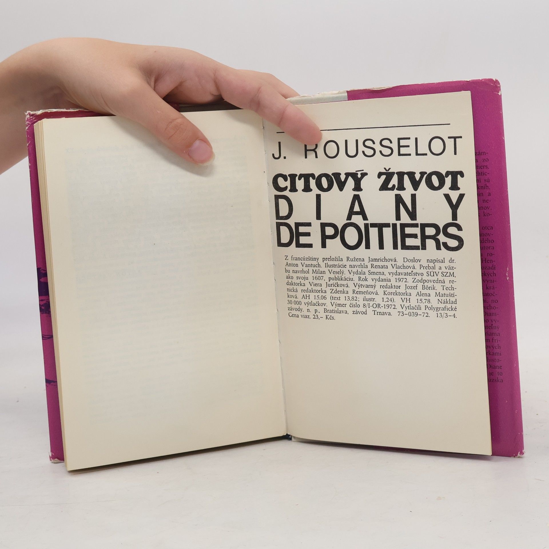 Rousselot Jean Citový život Diany de Poitiers