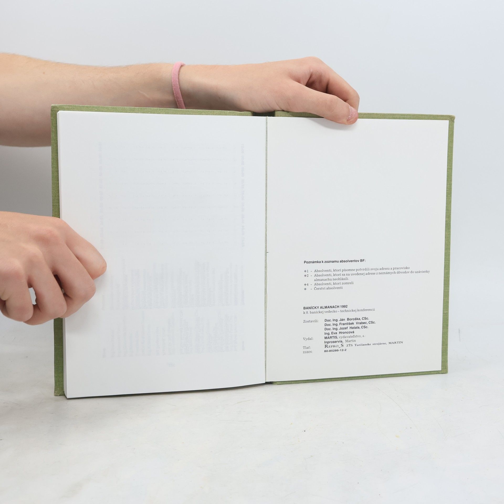 Ján Boroška Banícky almanach 1992 k 8. baníckej vedecko - technickej konferencii