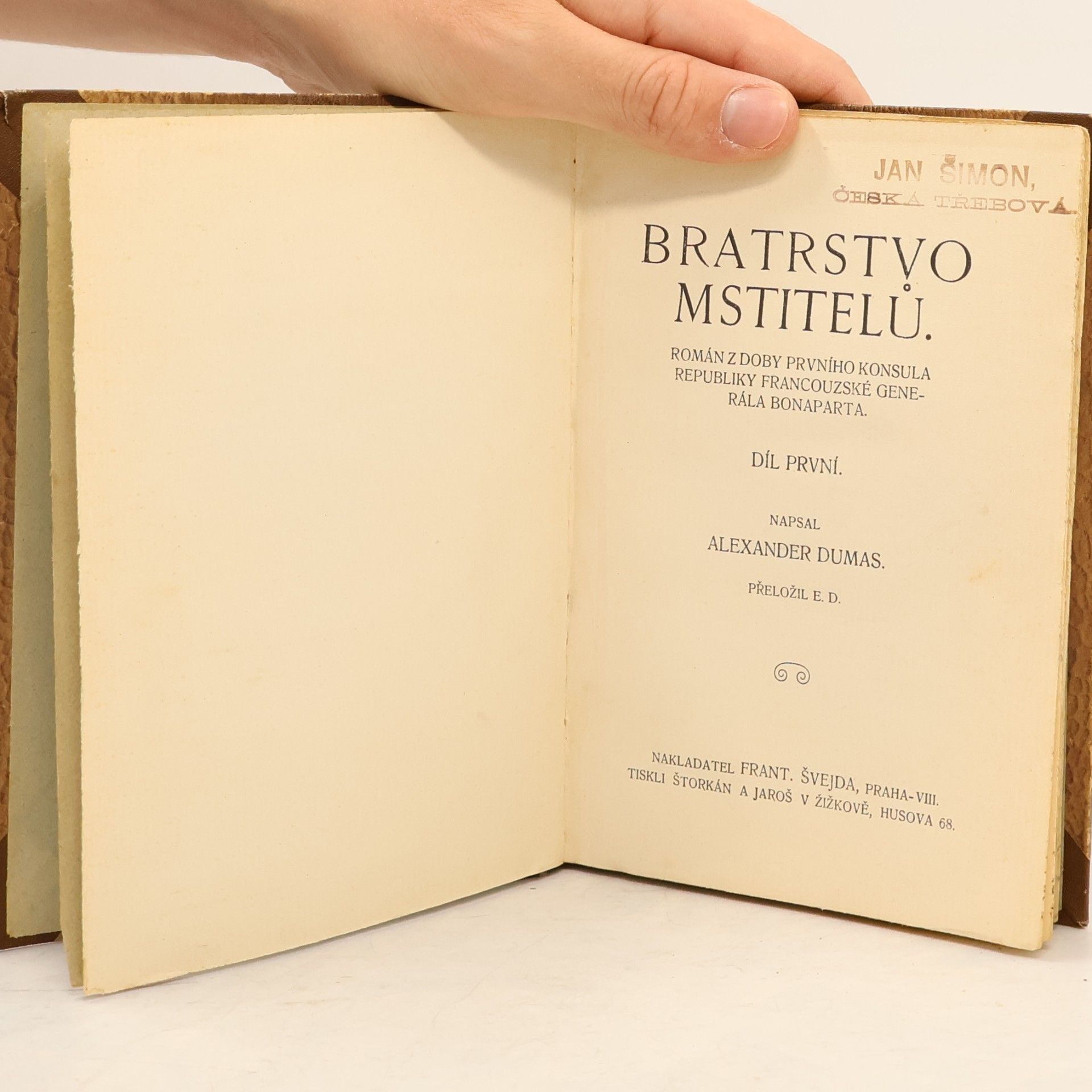 Alexandre Dumas starší Bratrstvo mstitelů I