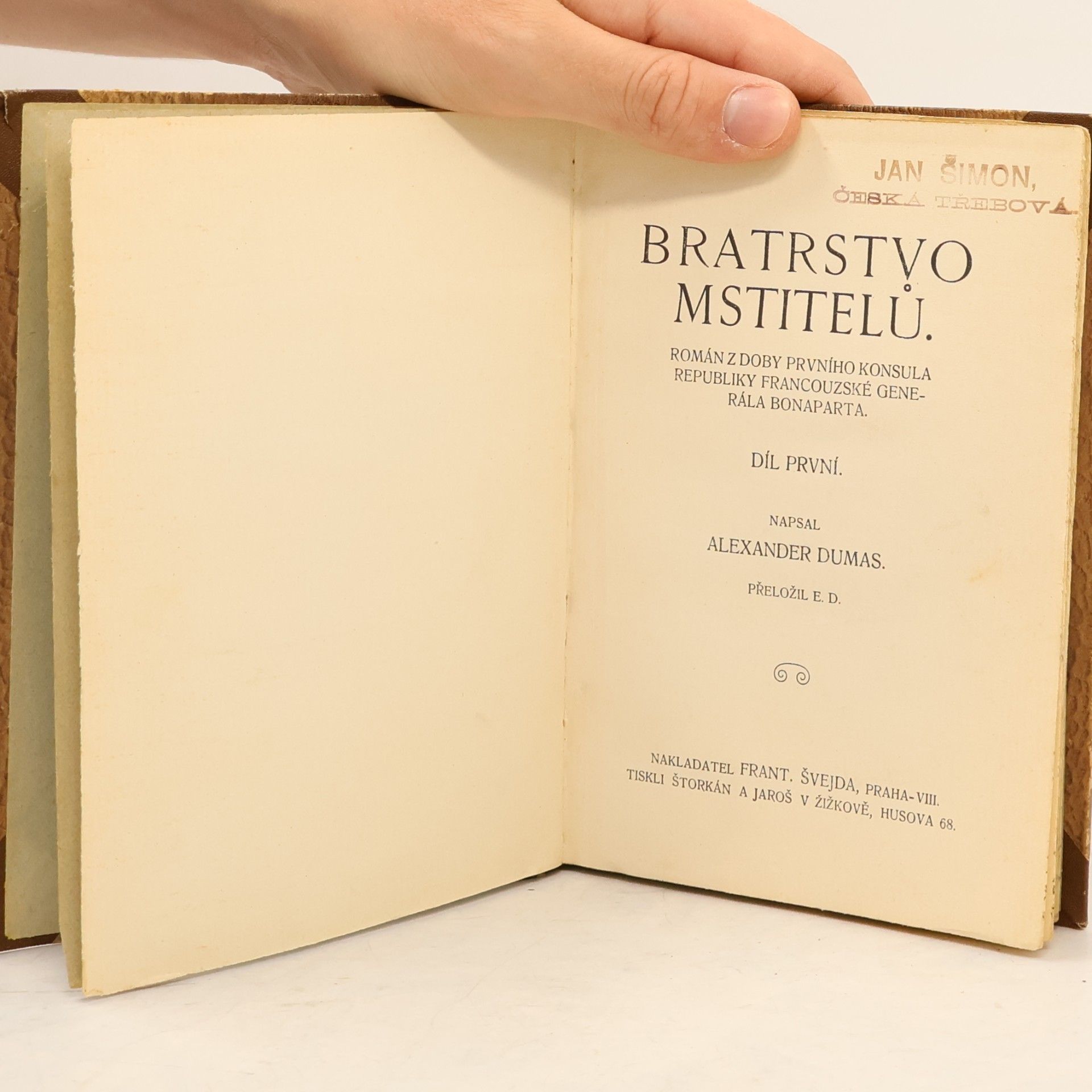 Alexandre Dumas starší Bratrstvo mstitelů I