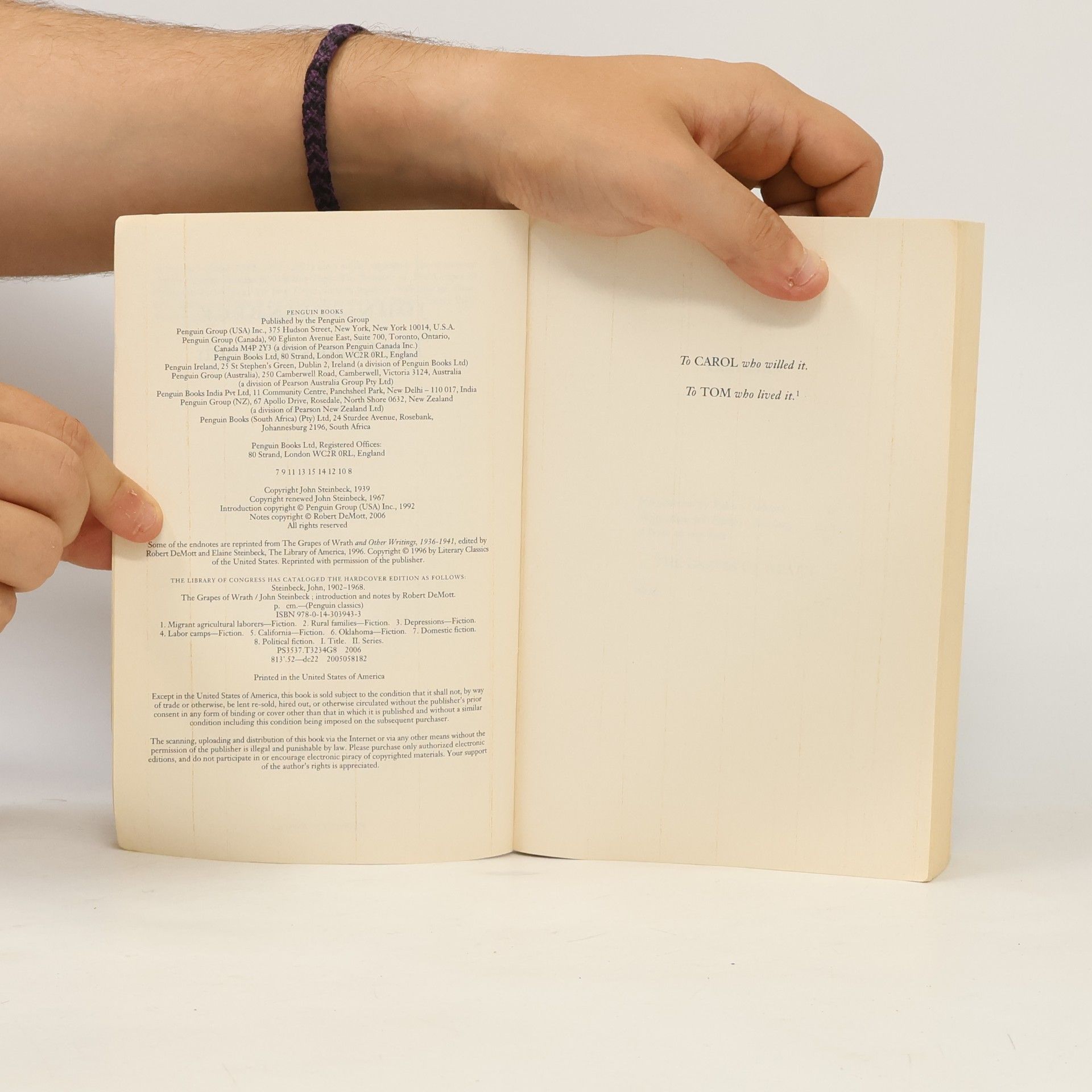 John Steinbeck Penguin Classics: Grapes of Wrath