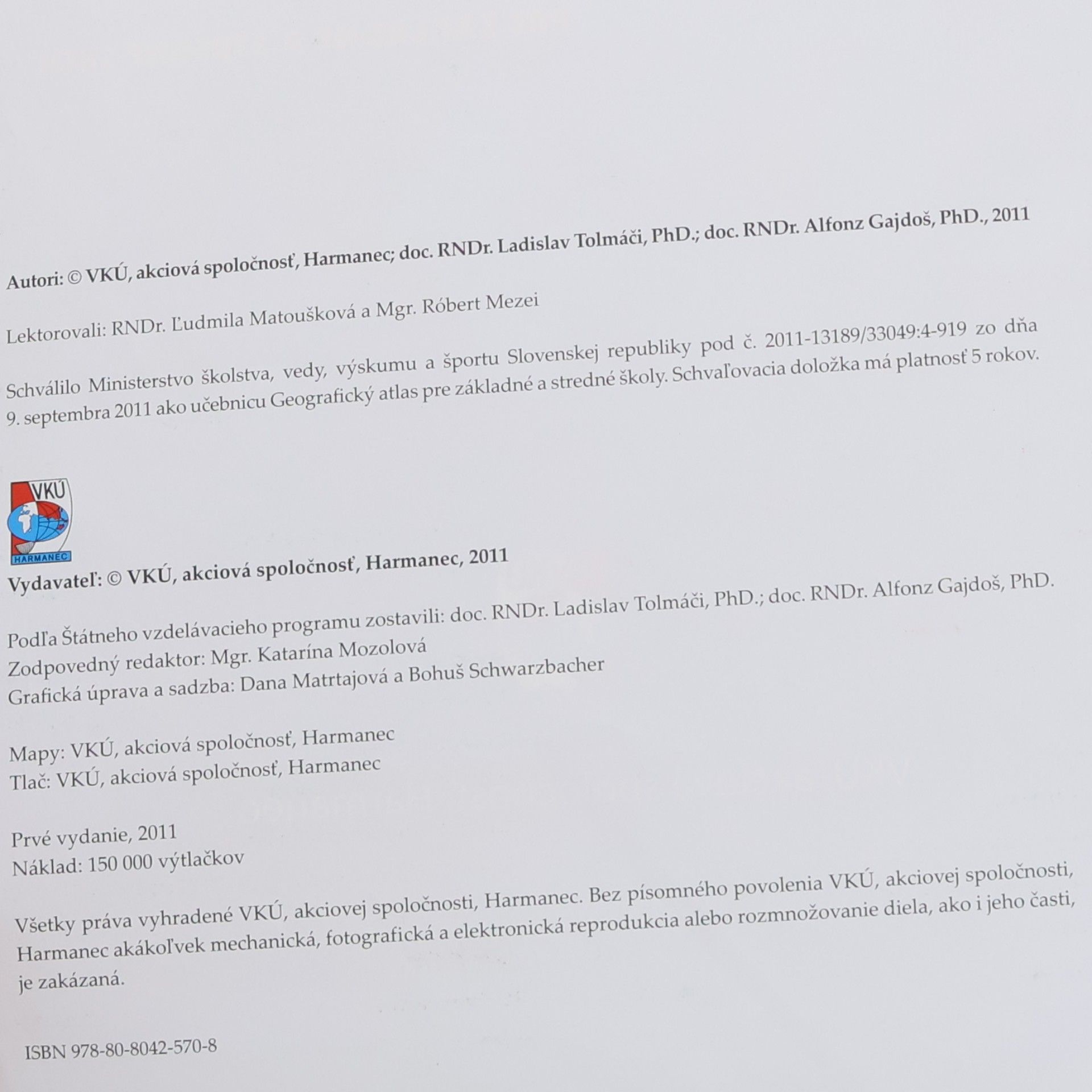 Various authors Geografický atlas pre základné a stredné školy
