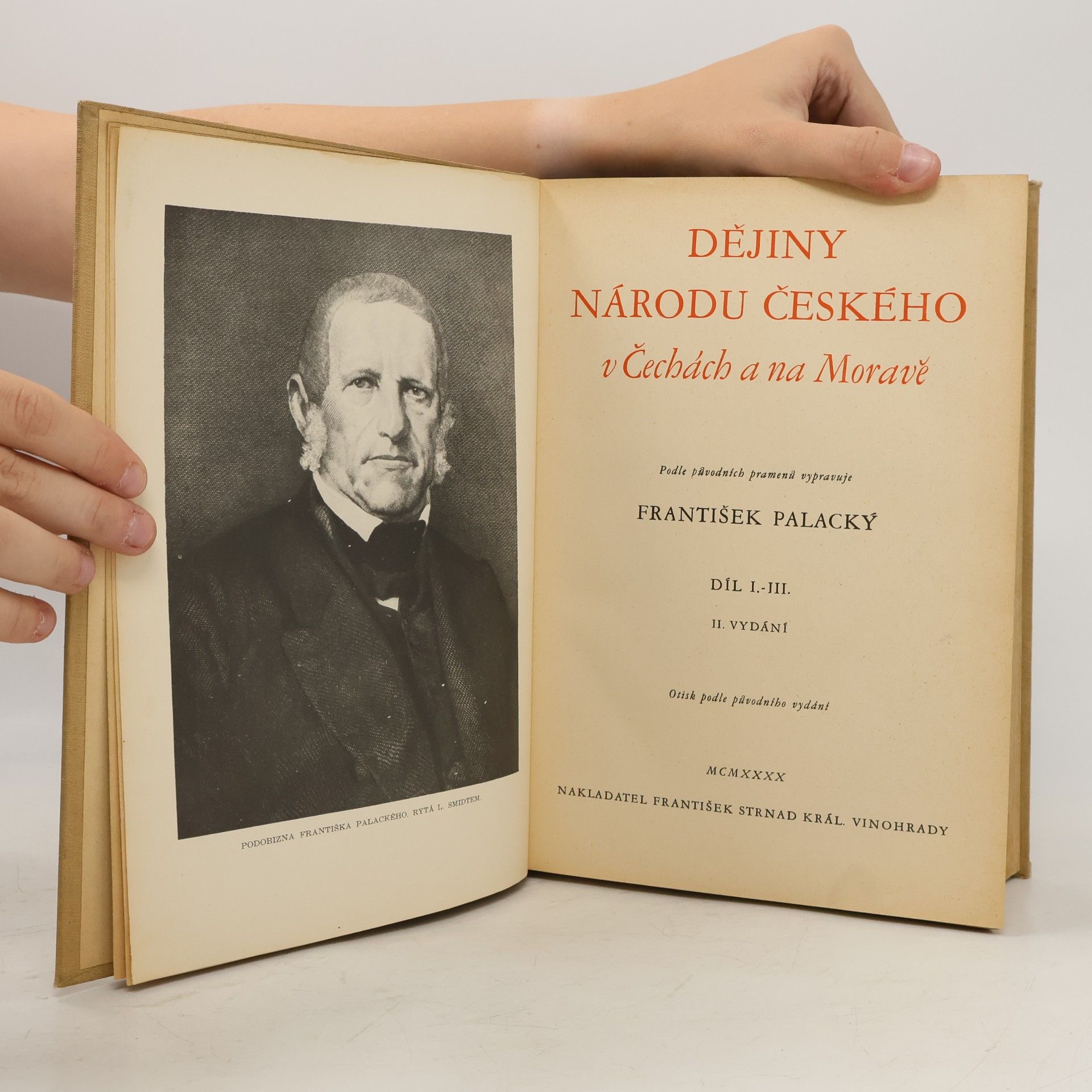 František Palacký Dějiny národu českého I.-III.