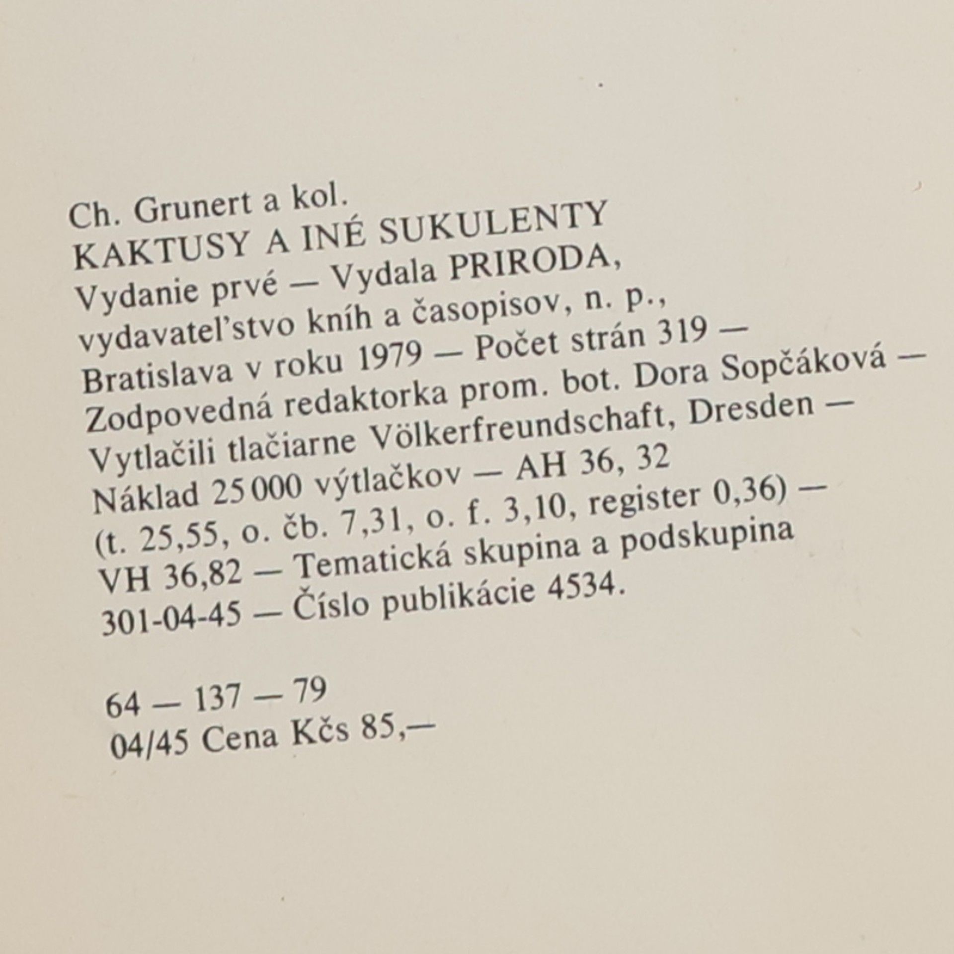 Christian Grunert Kaktusy a iné sukulenty