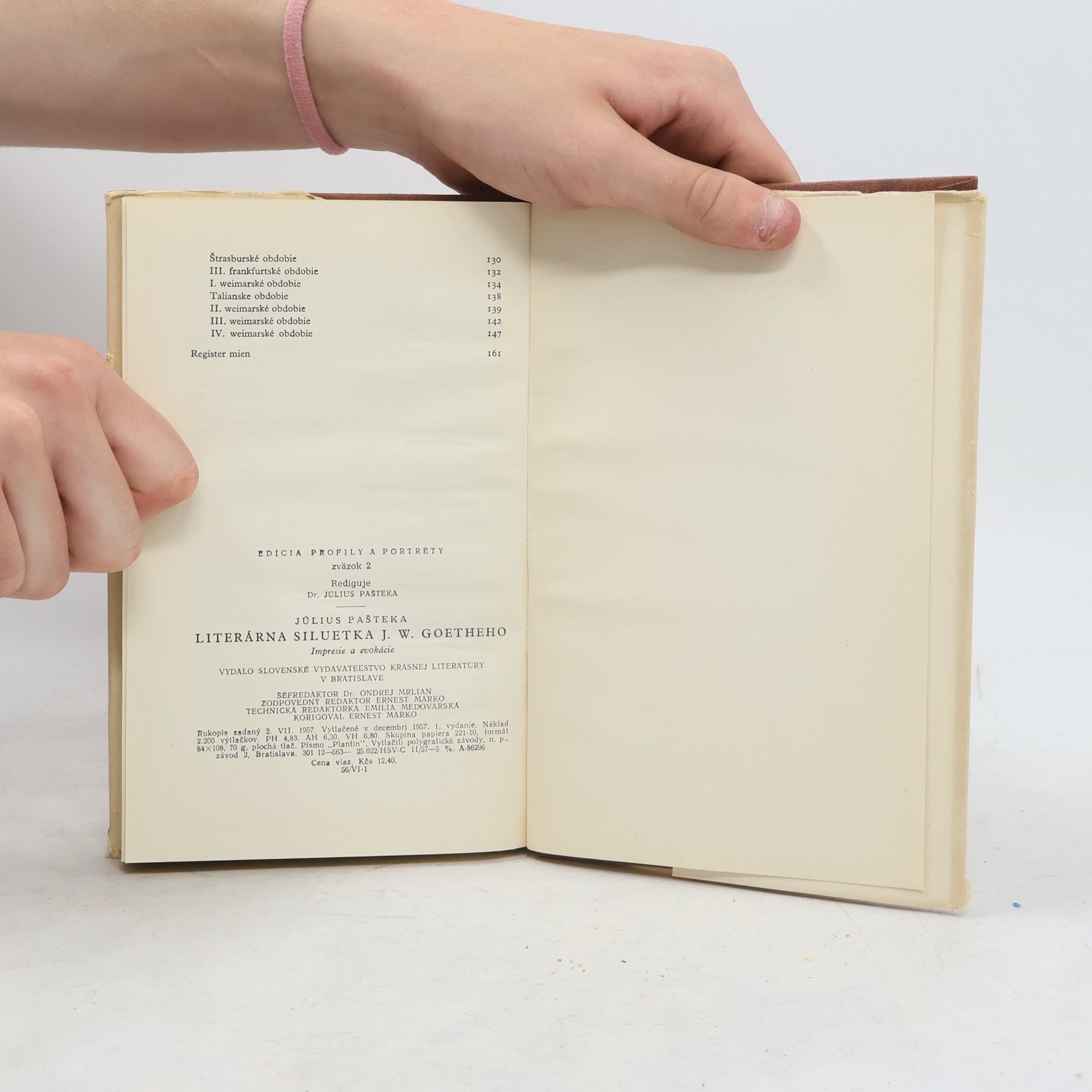 Július Pašteka Literárna siluetka J. W. Goetheho