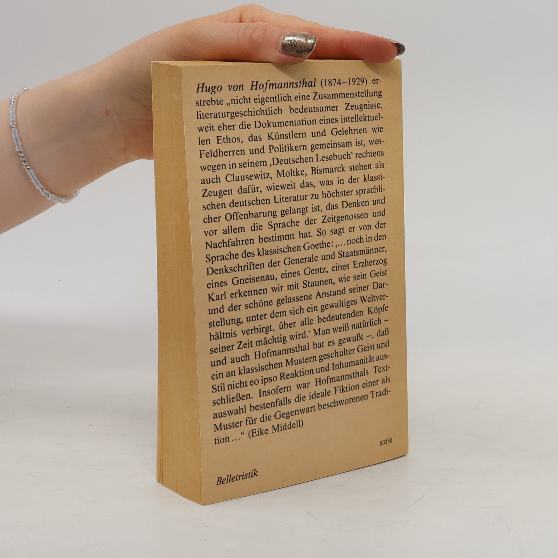 Hugo von Hofmannsthal Deutsches Lesebuch