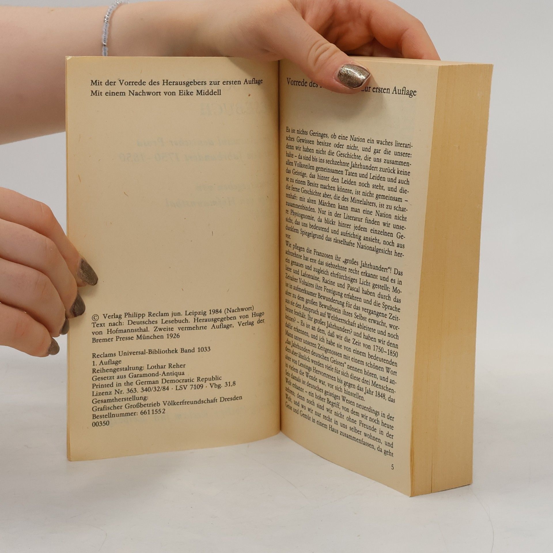 Hugo von Hofmannsthal Deutsches Lesebuch