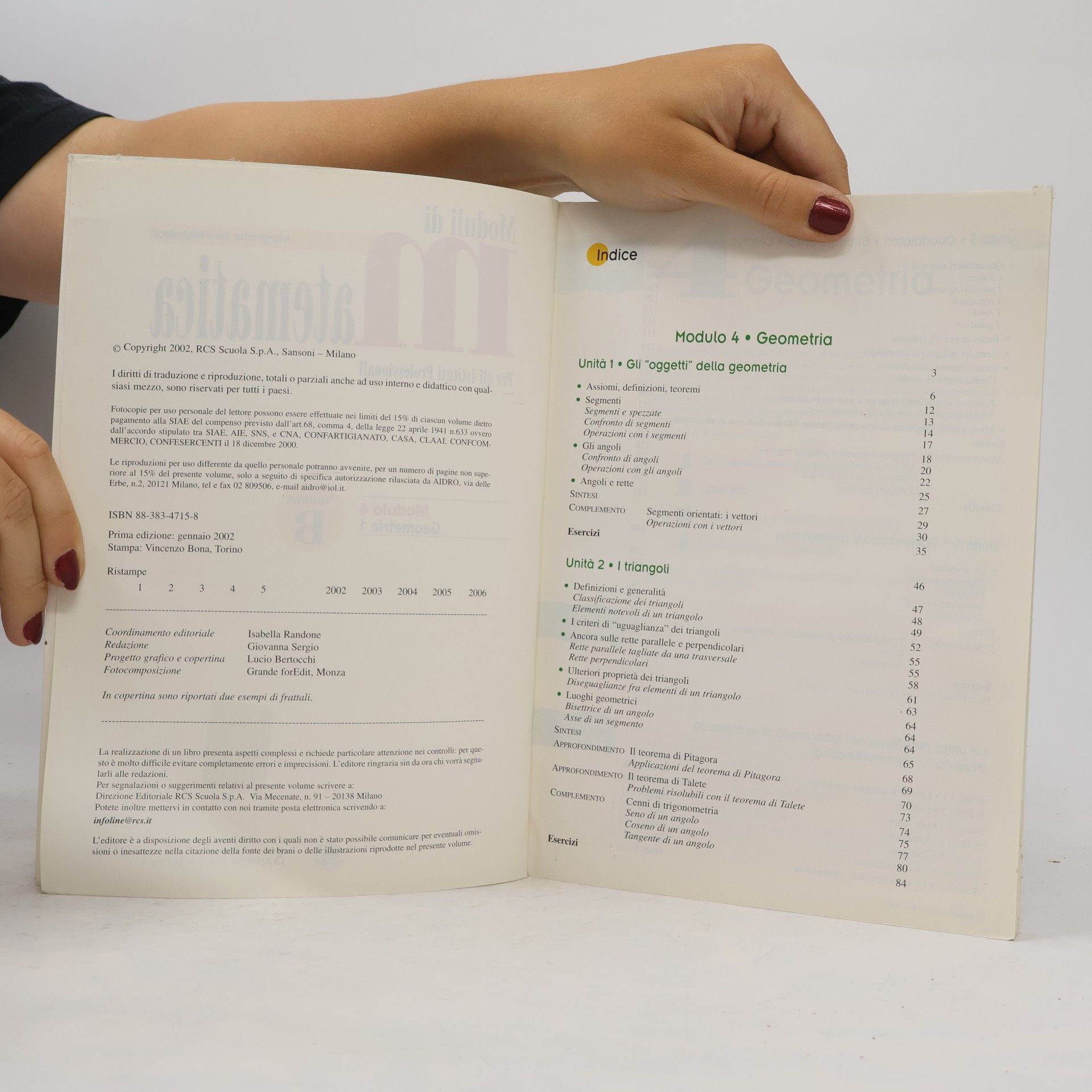 Margherita Vené Michelotti Moduli di matematica. Modulo B. Per gli Ist. Professionali