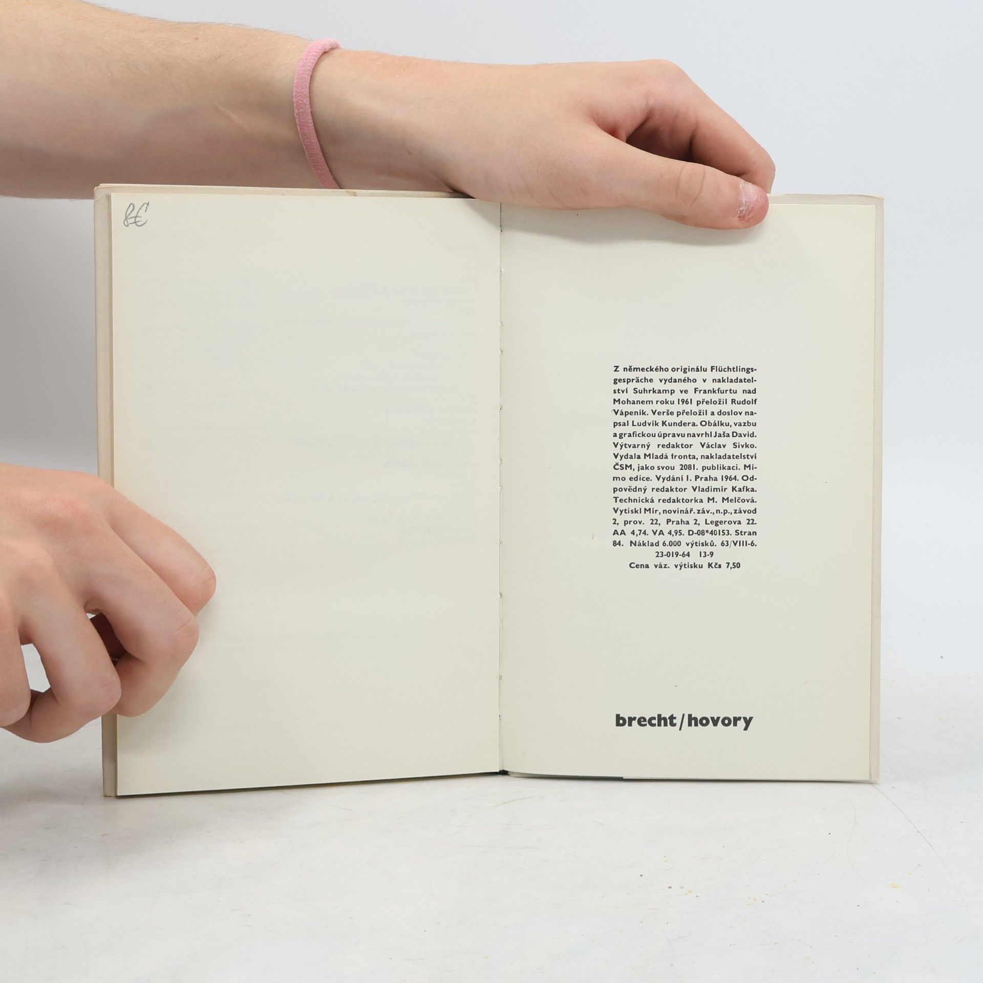 Bertolt Brecht Hovory na útěku