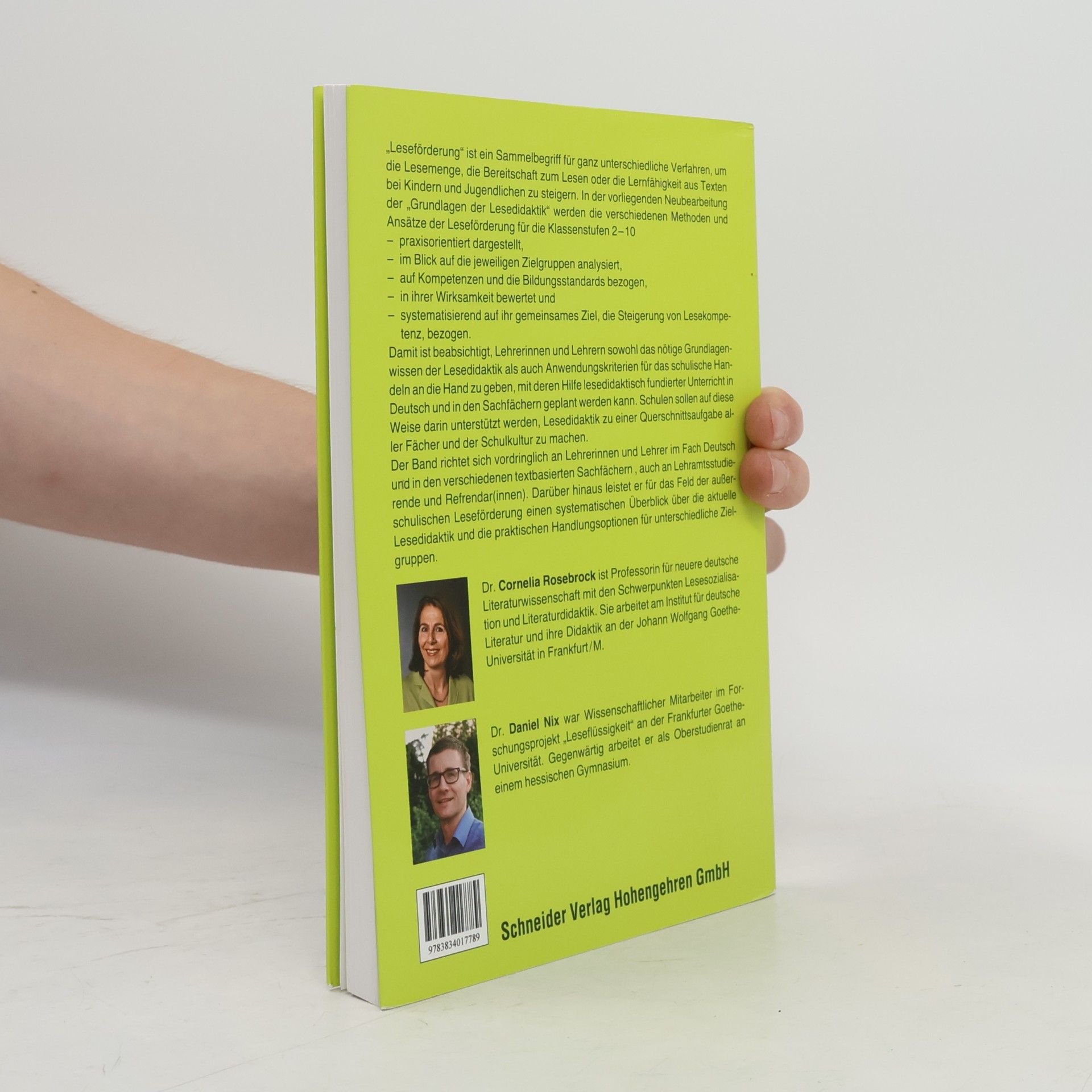 Cornelia Rosebrock Grundlagen der Lesedidaktik und der systematischen schulischen Leseförderung - 8. korrigierte Auflage