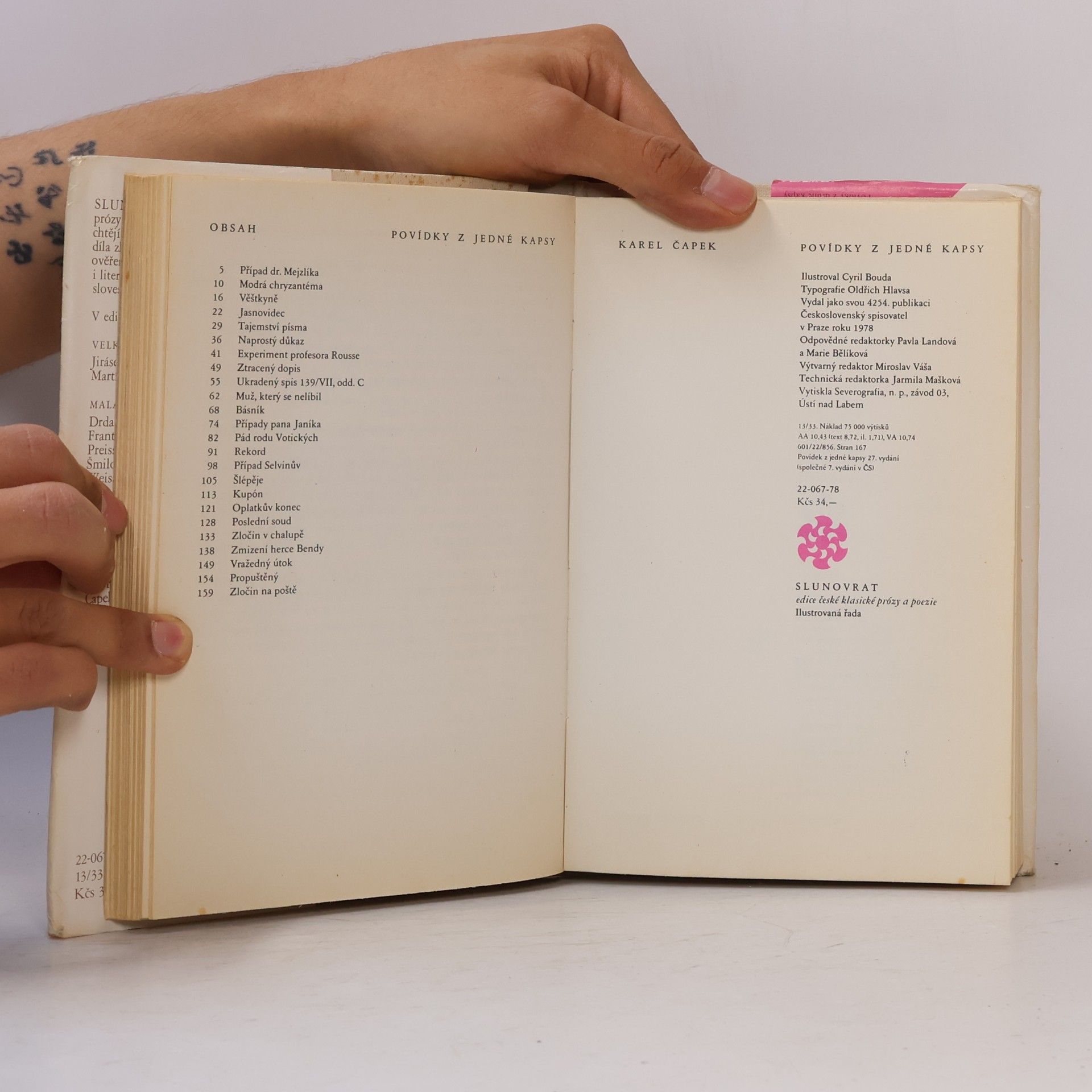 Karel Čapek Povídky z jedné kapsy. Povídky z druhé kapsy