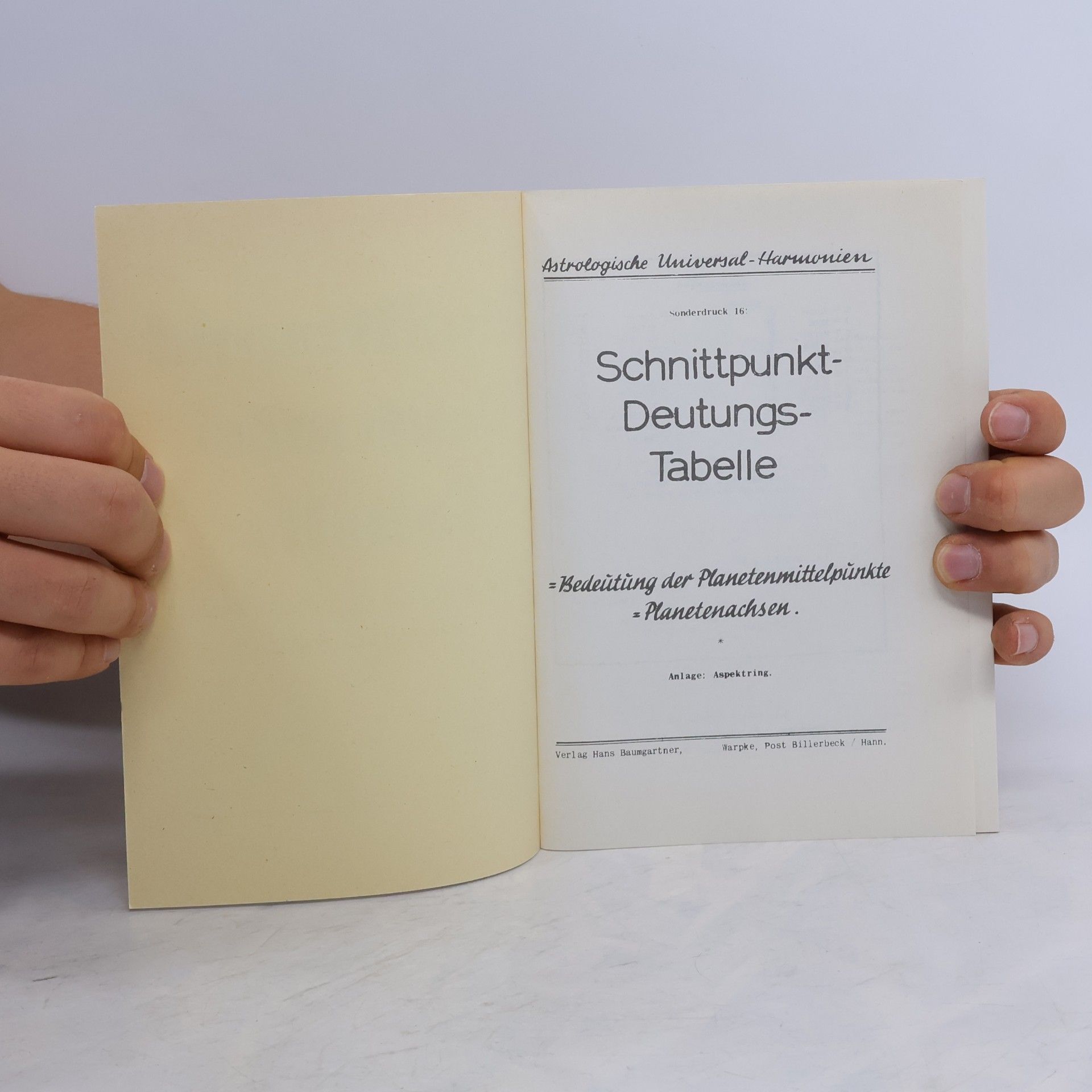 Autorenkollektiv Schnittpunkt-Deutungs-Tabelle