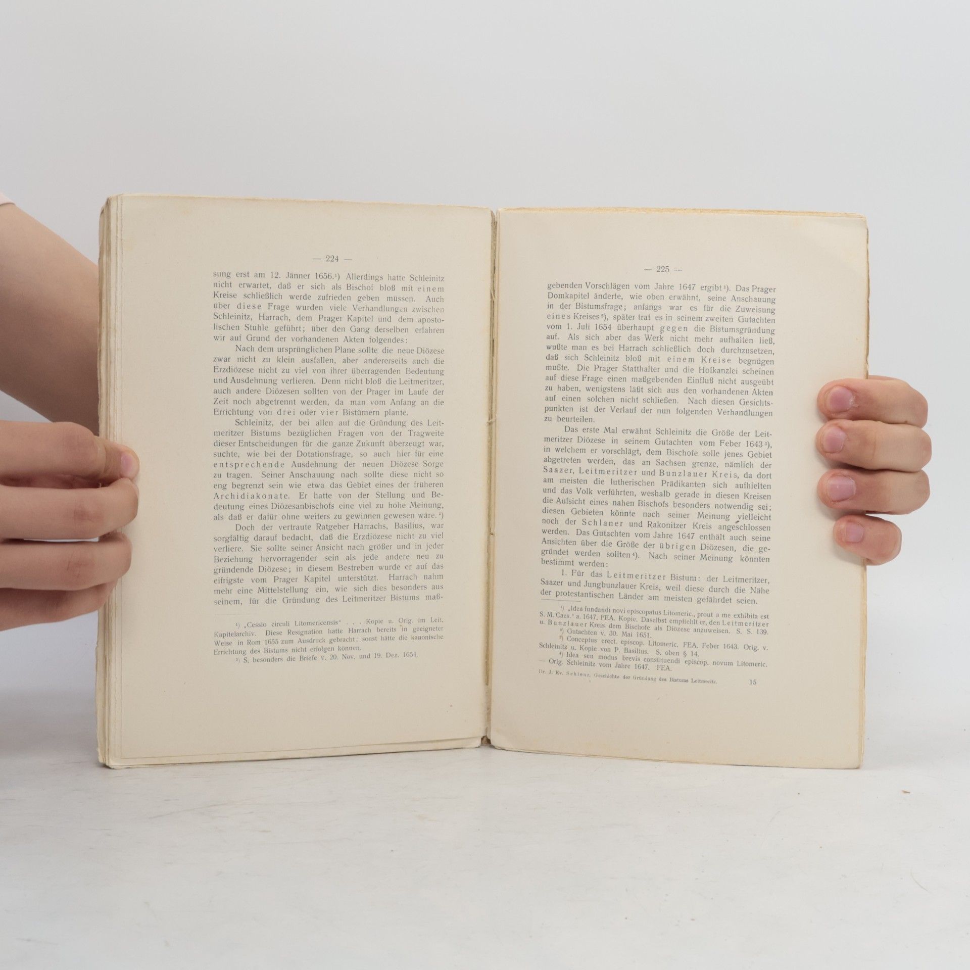 Johann Ev. Schlenz Geschichte des Bistums und der Diözese Leitmeritz I