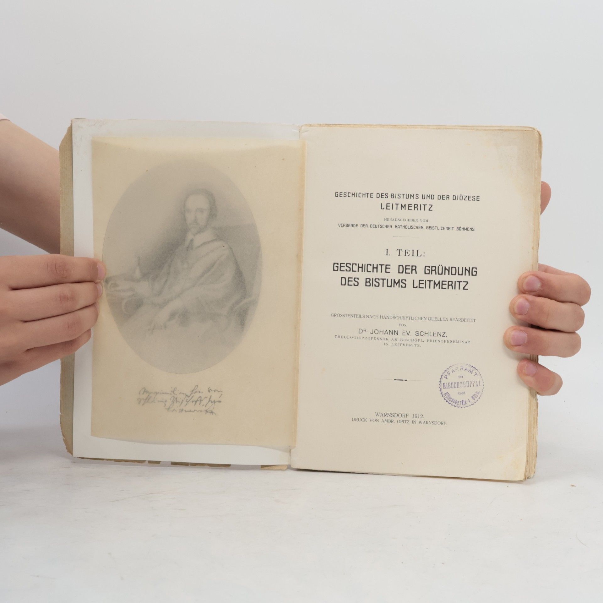 Johann Ev. Schlenz Geschichte des Bistums und der Diözese Leitmeritz I