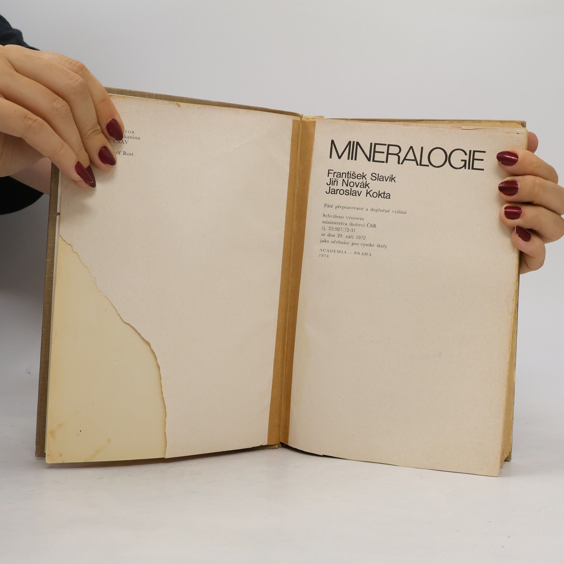 František Slavík Mineralogie