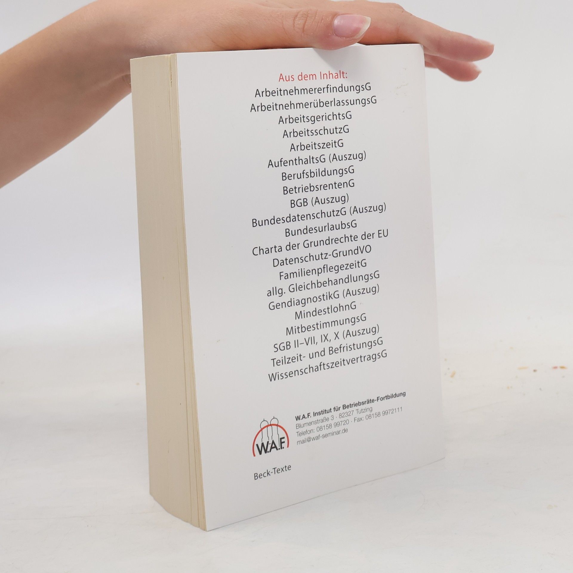 Various authors ArbG Arbeitsgesetze