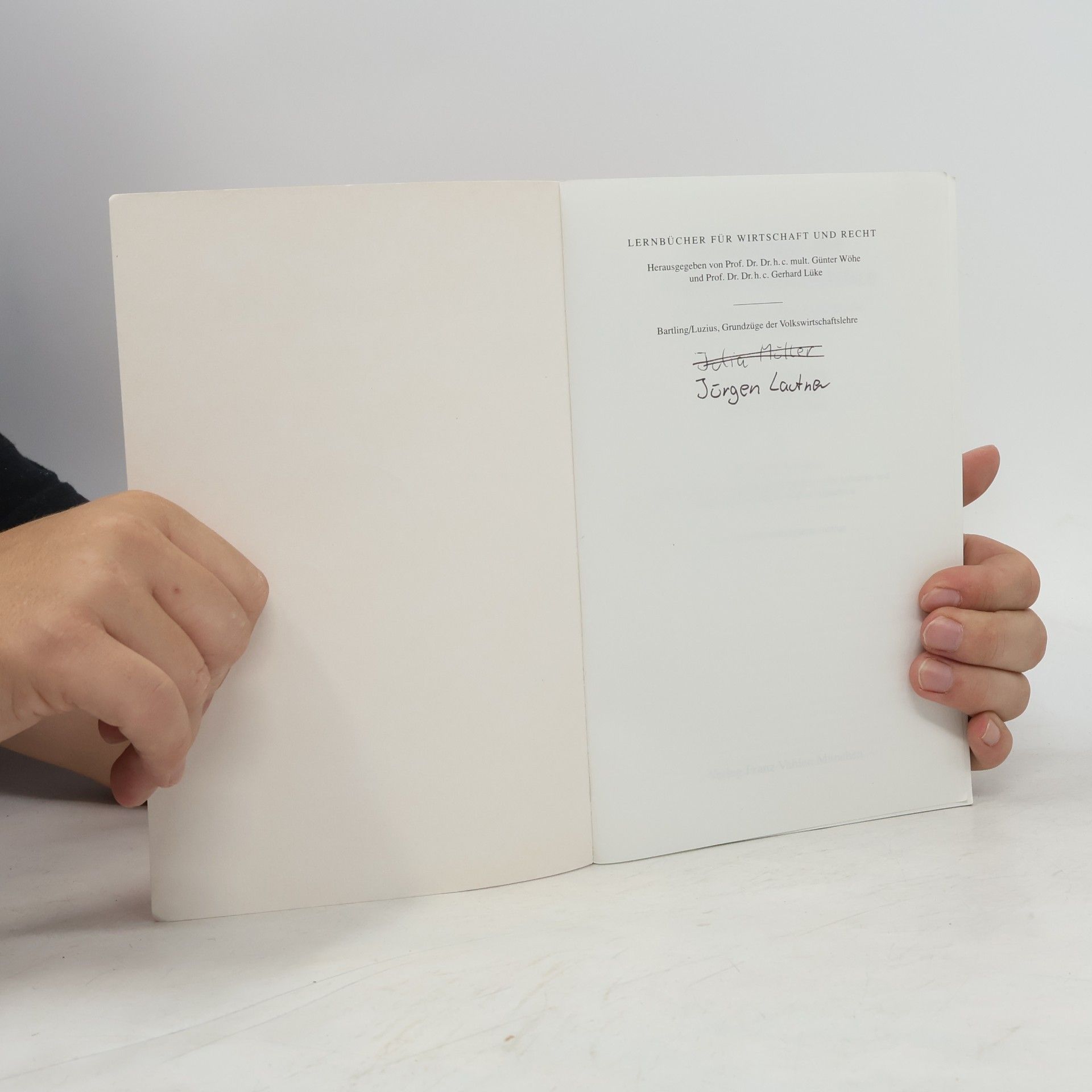 Hartwig Bartling Grundzüge der Volkswirtschaftslehre - 15. Auflage