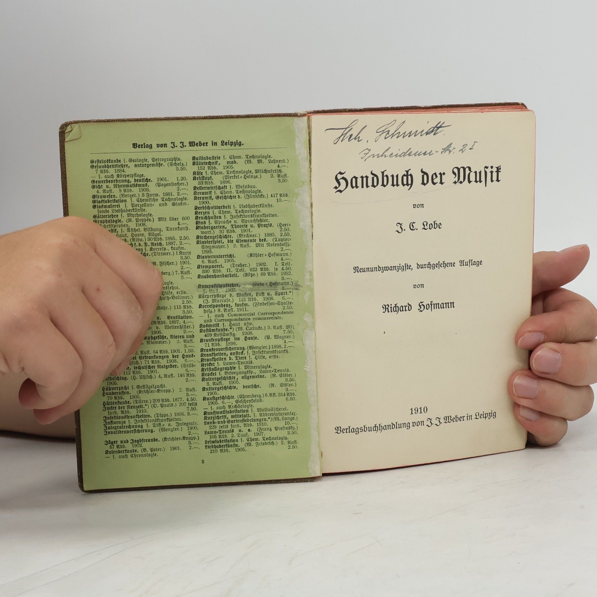 Johann Christian Lobe Handbuch der Musik