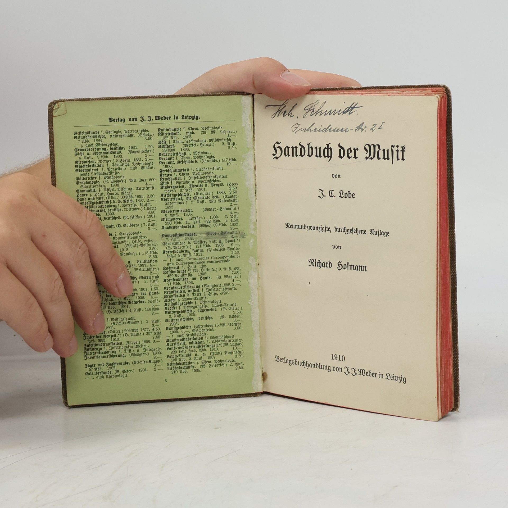 Johann Christian Lobe Handbuch der Musik