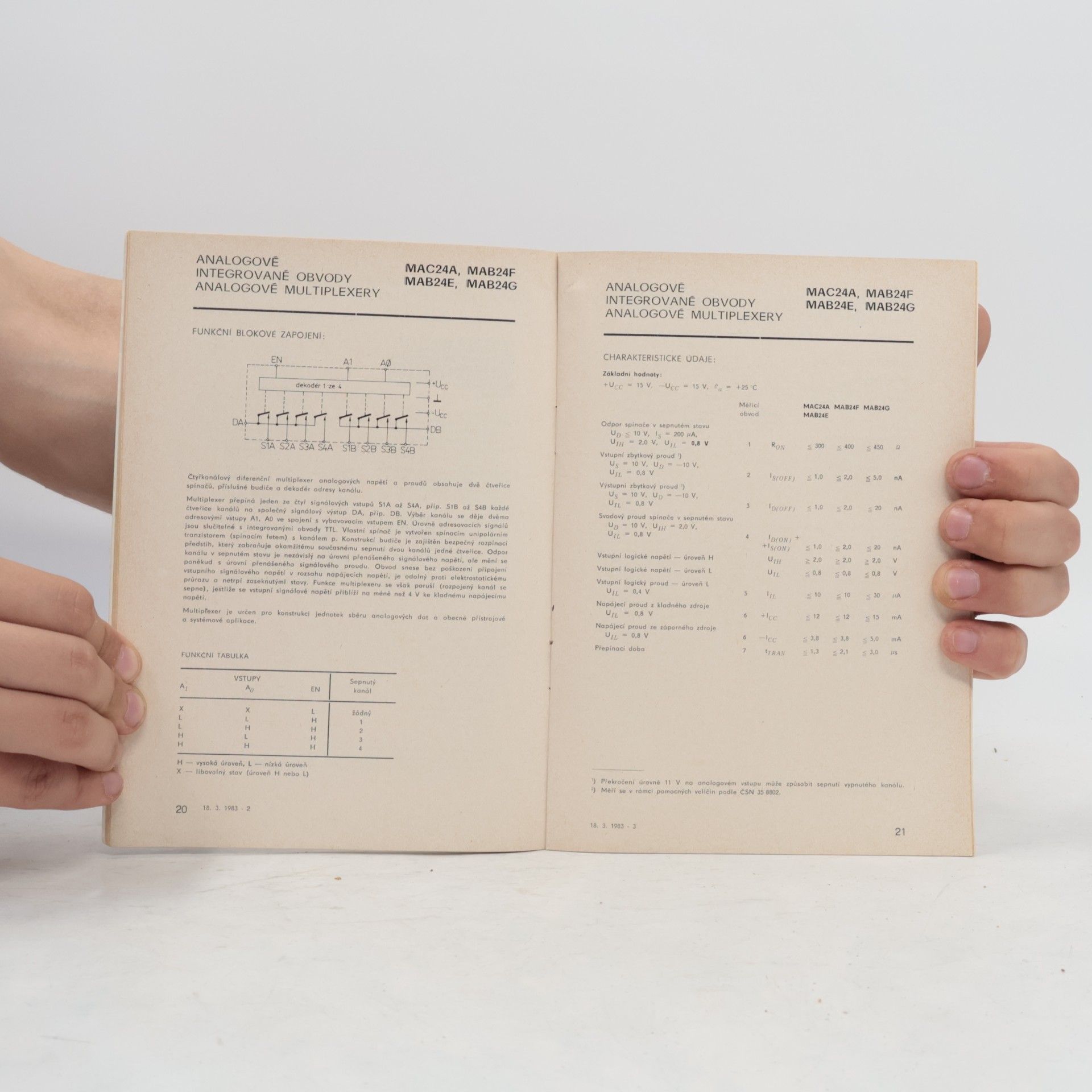 Kolektiv autorů Konstrukční katalog. Analogové multiplexery BiFET