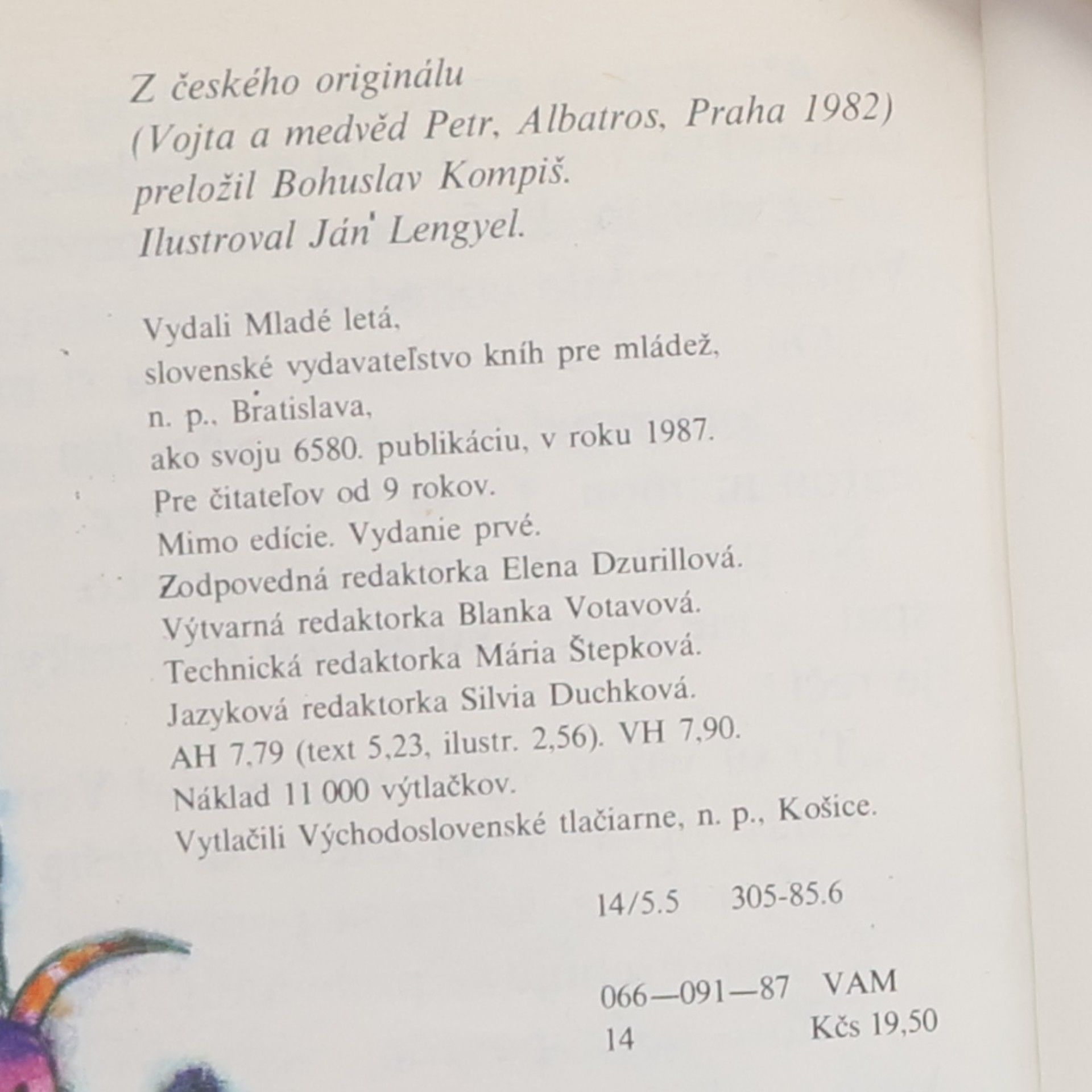 Bohuslav Kompiš Vojto a medveď Peter
